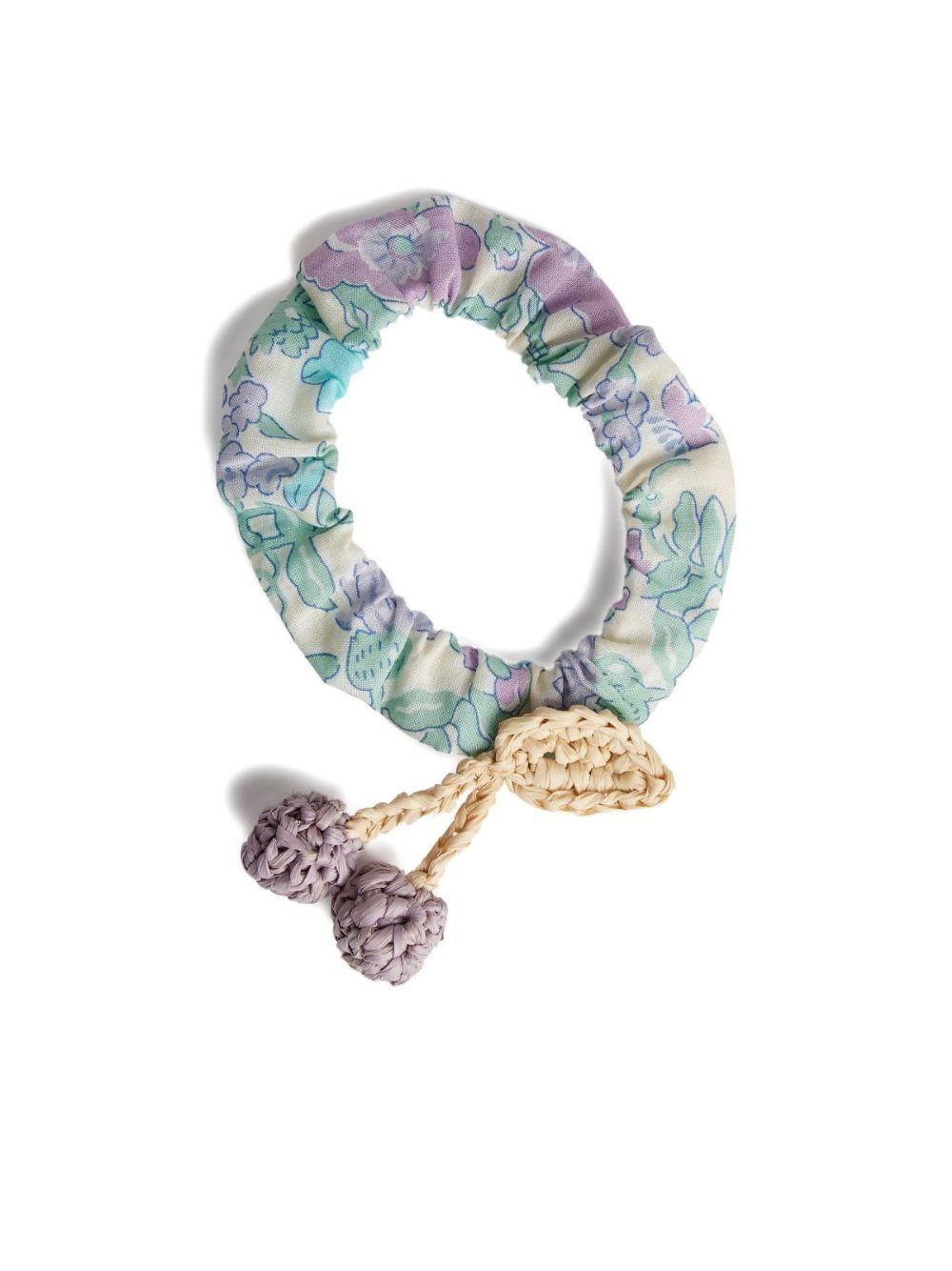 Elastico per bambina Bonpoint viola con stampa a fiori C06GHAW00002 556 BONPOINT KIDS