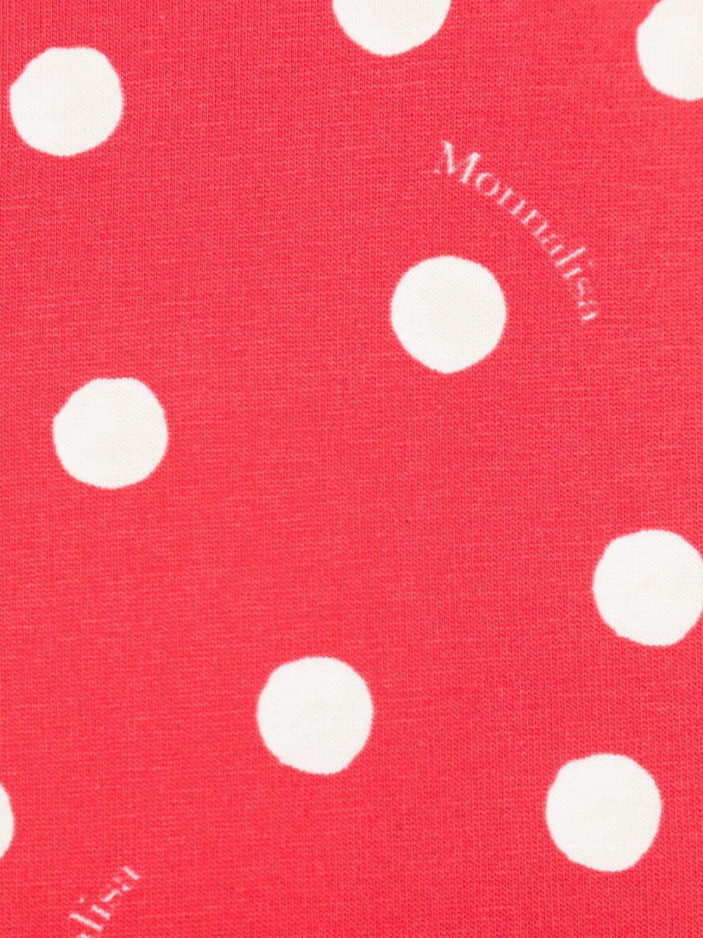 Leggings per neonata Monnalisa rosso a pois in jersey 31E409 5619 4499 MONNALISA