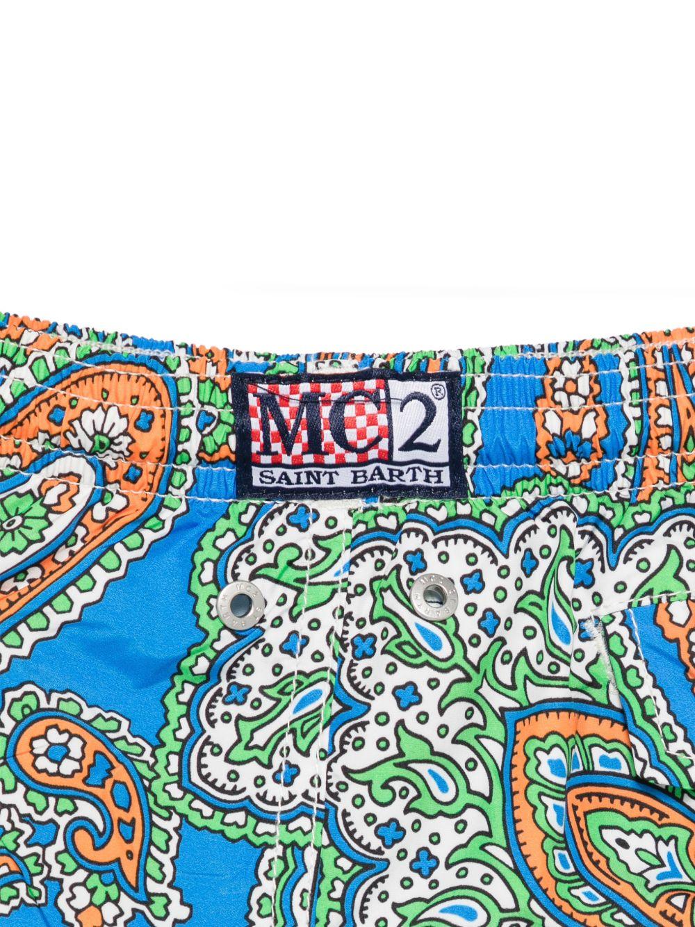 Costume da bagno per bambino MC2 Saint Barth Kids multicolore con stampa con stampa paisley JEA0016 04113L MC2 ST. BARTH KIDS