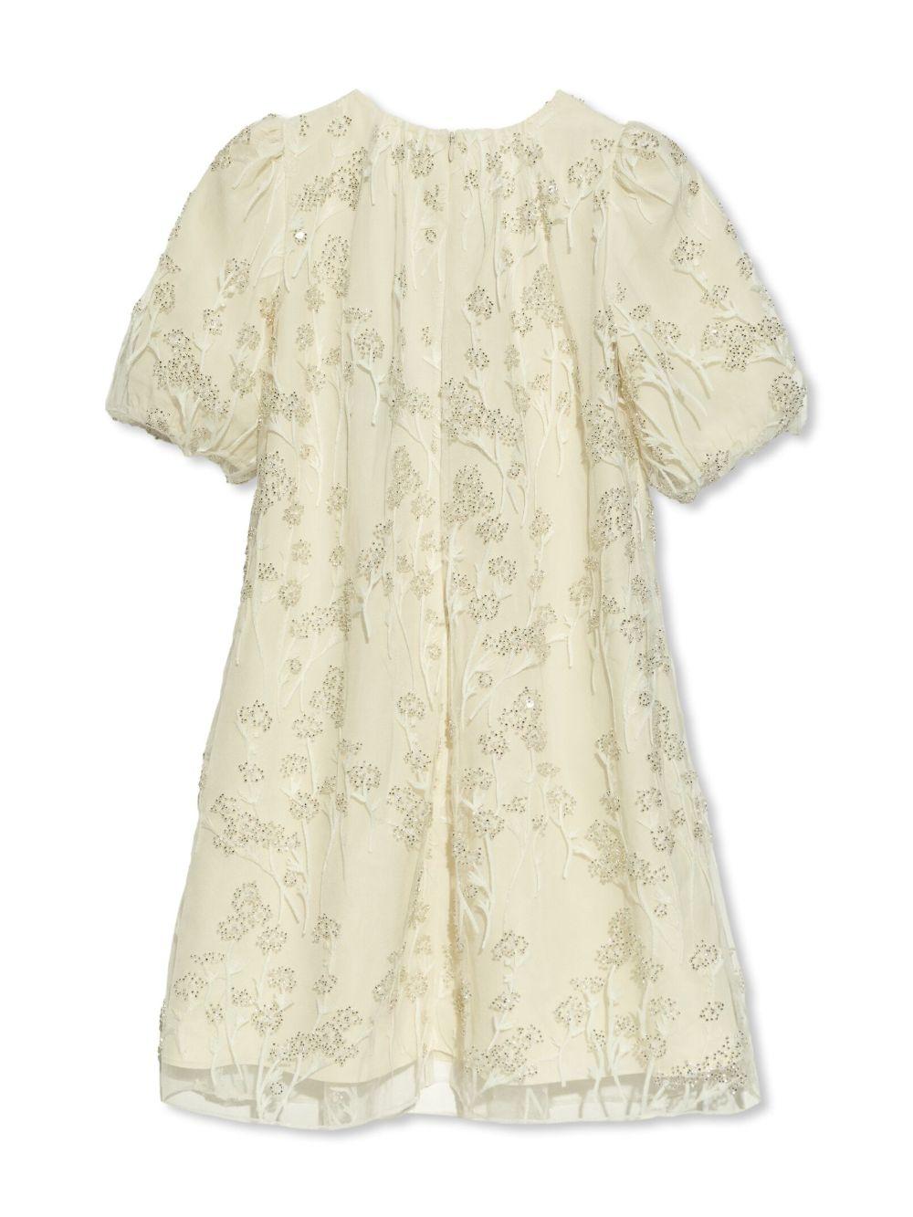 Abito per bambina Self-Portrait Kids beige con ricamo SS25-715M-C CREAM SELF-PORTRAIT KIDS