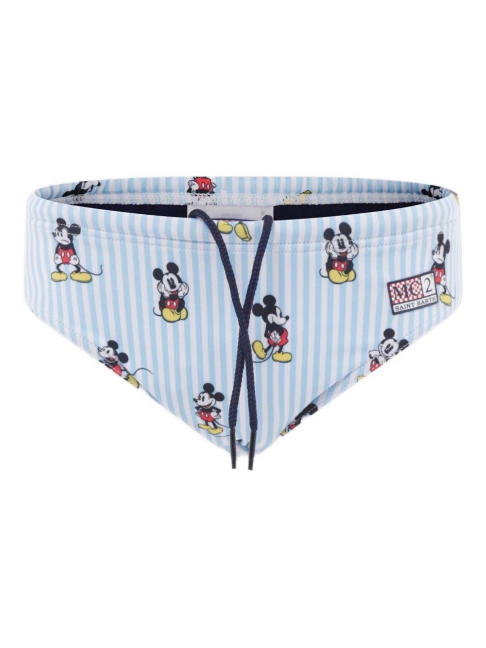 Costume da bagno per bambino MC2 Saint Barth Kids azzurro a righe stampato BIL0001 03001H MC2 ST. BARTH KIDS