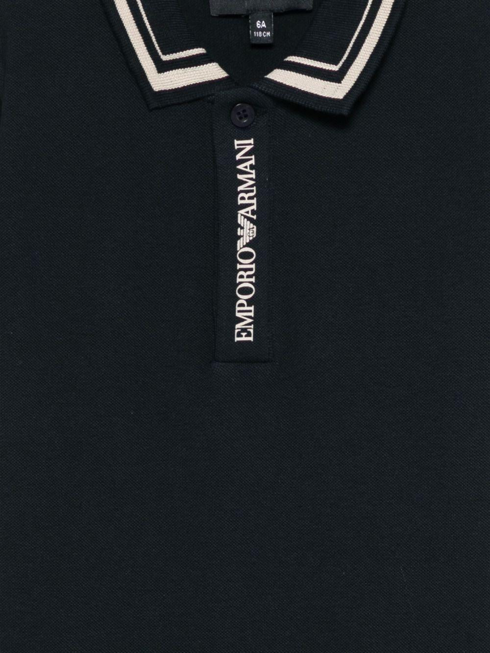 Polo per bambino Emporio Armani Kids blu con logo EB000665 AF16641 UB118 EMPORIO ARMANI KIDS