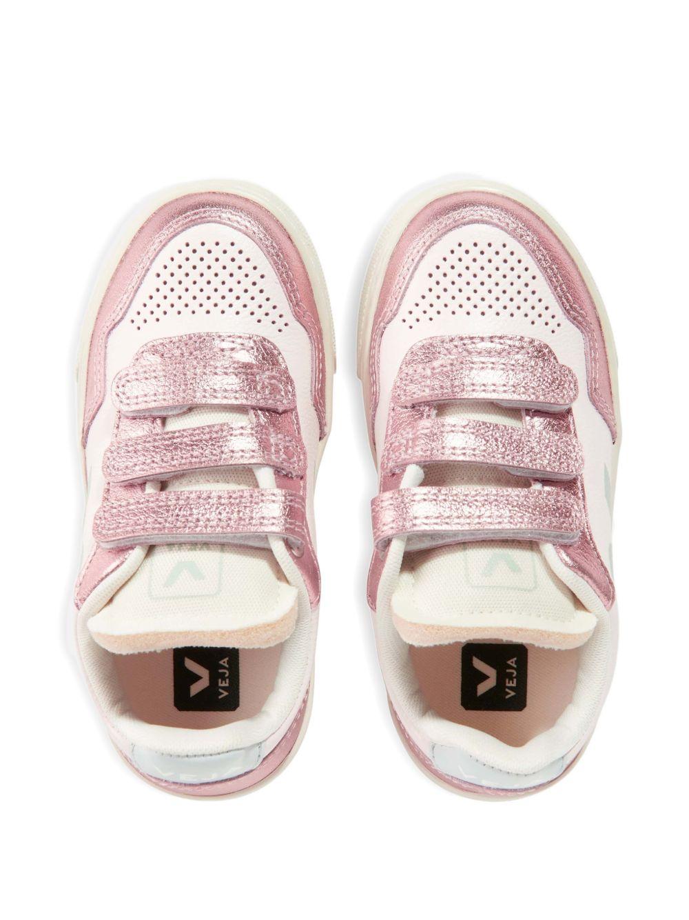 Sneakers per bambina VEJA Kids rosa con decorazione glitter BN2021650 V-90 LASSI SUN NACRE VEJA KIDS
