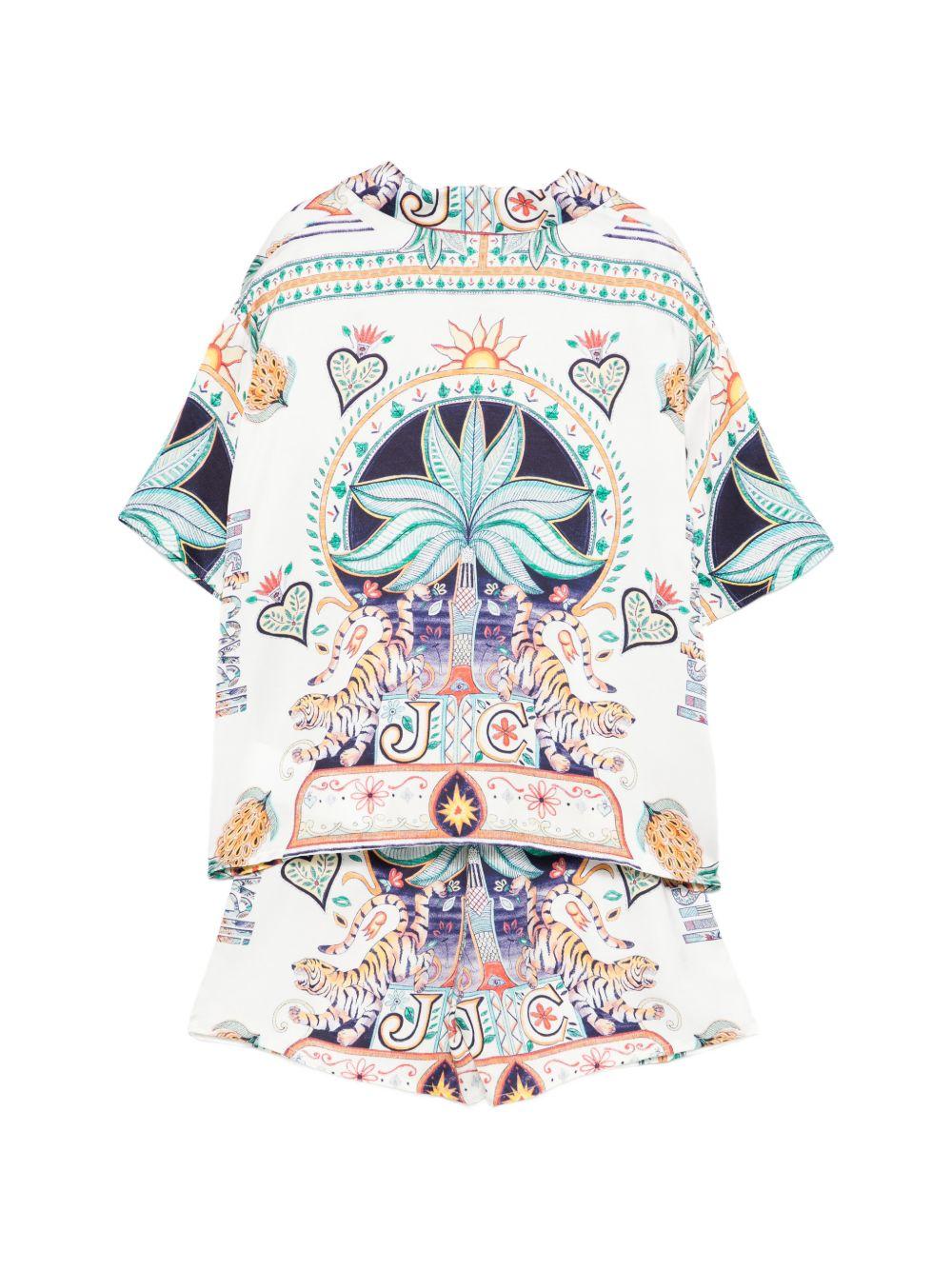 Completo per bambina Just Cavalli Kids multicolore a fantasia JGP26104CE PALM PRISTINE ROBERTO CAVALLI KIDS
