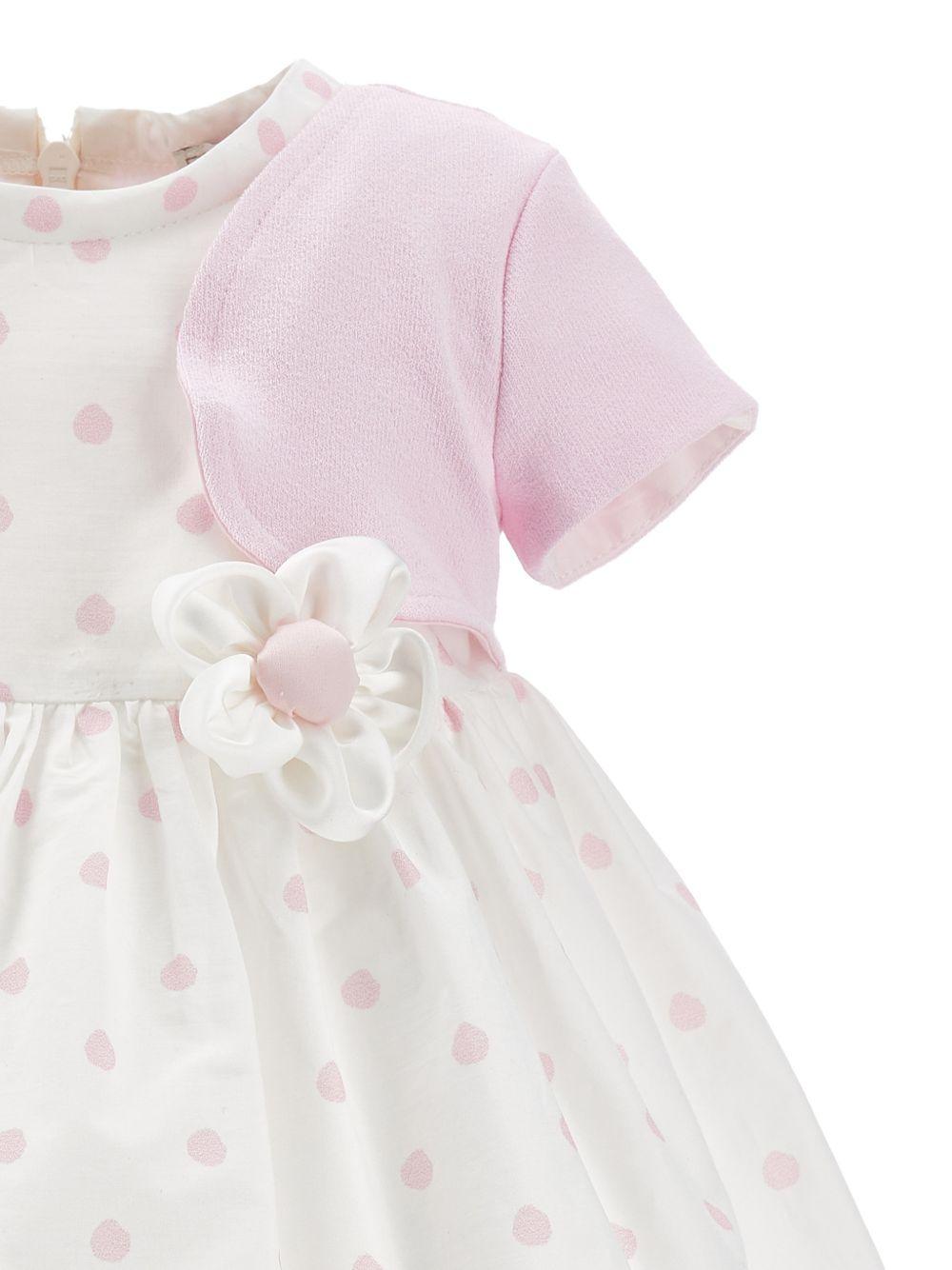 Abito per neonata Monnalisa bianco con dettaglio a fiore 31G912 7667 019B MONNALISA KIDS