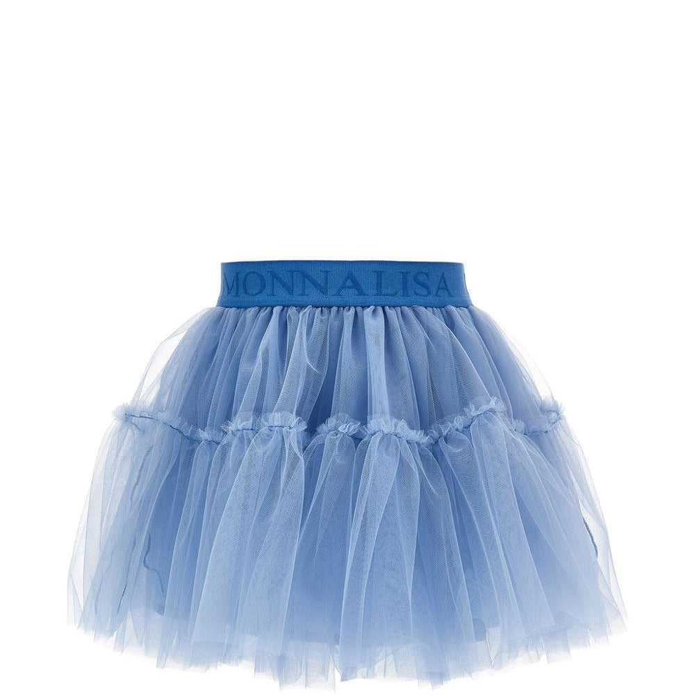 Gonna per bambina Monnalisa Kids blu con trama in tulle 17HGON T9945 0057 MONNALISA KIDS