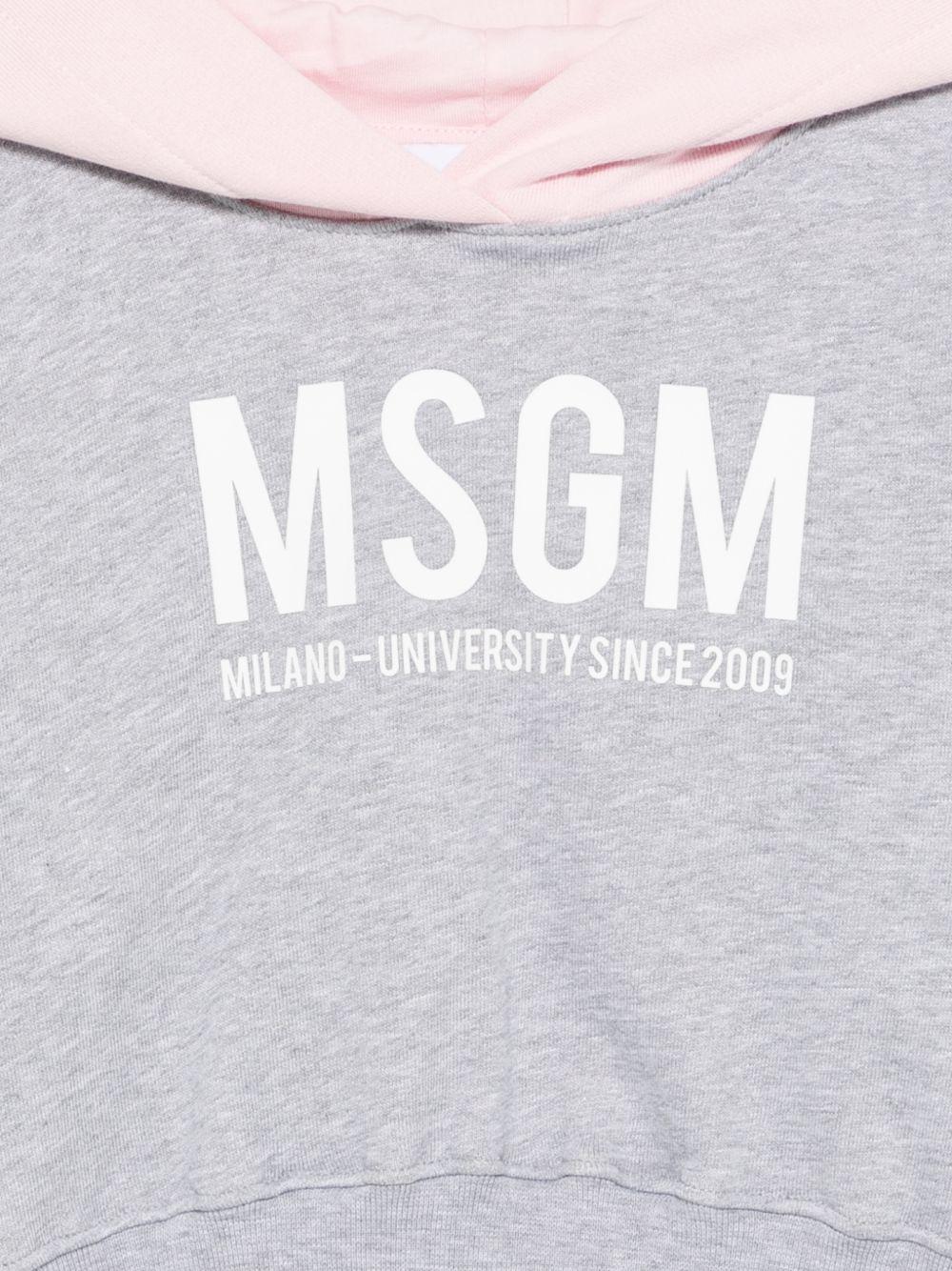 Felpa per bambina MSGM Kids grigia con logo sul davanti S6MSJGHS025 271/02 MSGM KIDS