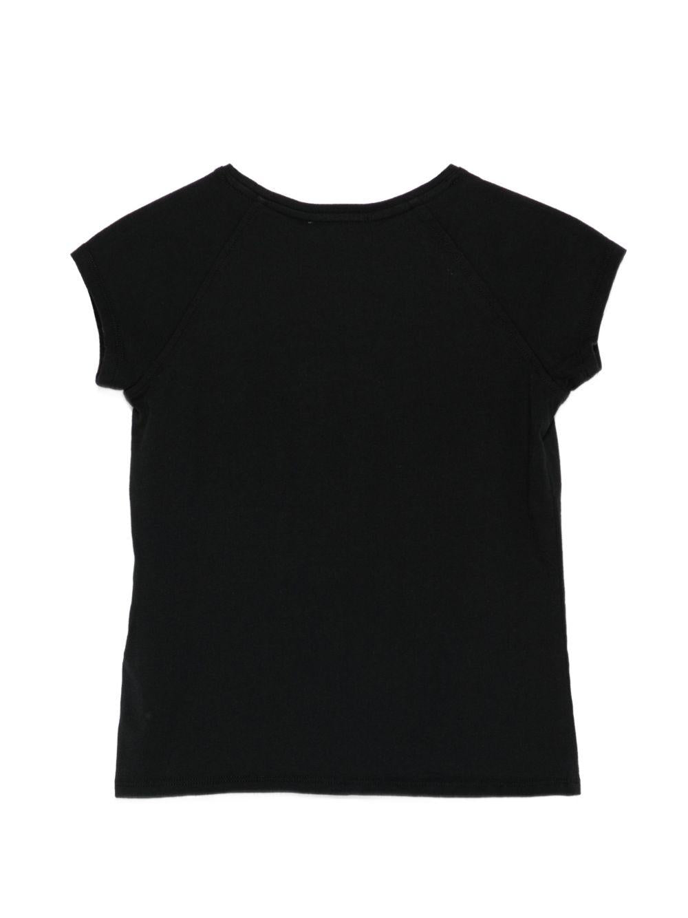 T-shirt per bambina Bonpoint nera con dettaglio ciliegie S06GTSK00006 199A BONPOINT KIDS