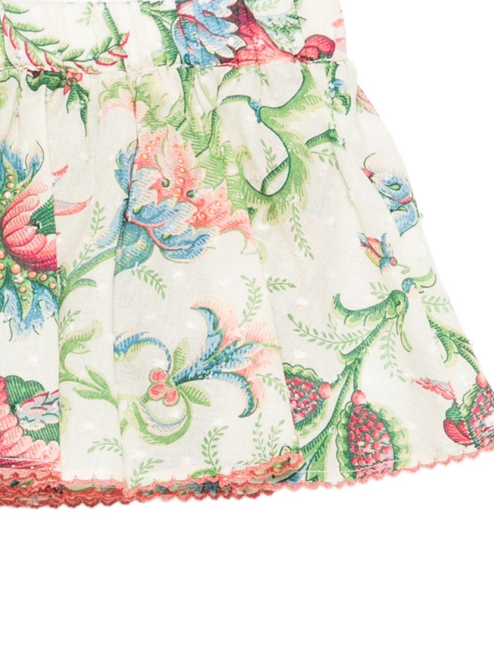Gonna pe neonata Etro Kids beige con stampa fiori GY7010 M0082 106MC ETRO KIDS