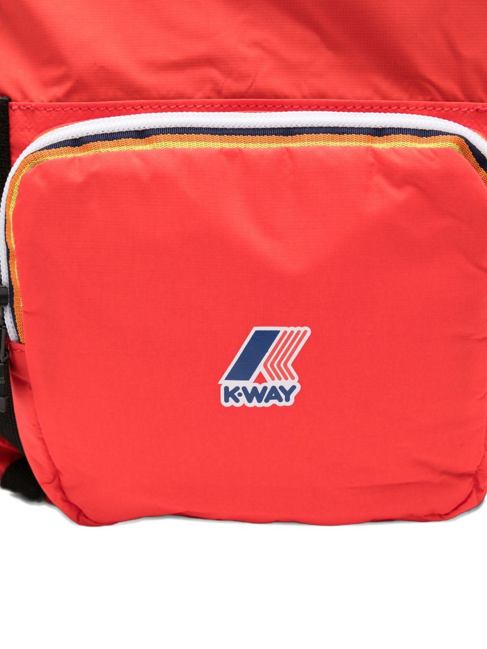 Zaino per bambini Le Vrai 4.0 K-Way Kids blu rosso con zip e patta con logo K81421W B04 K-WAY KIDS