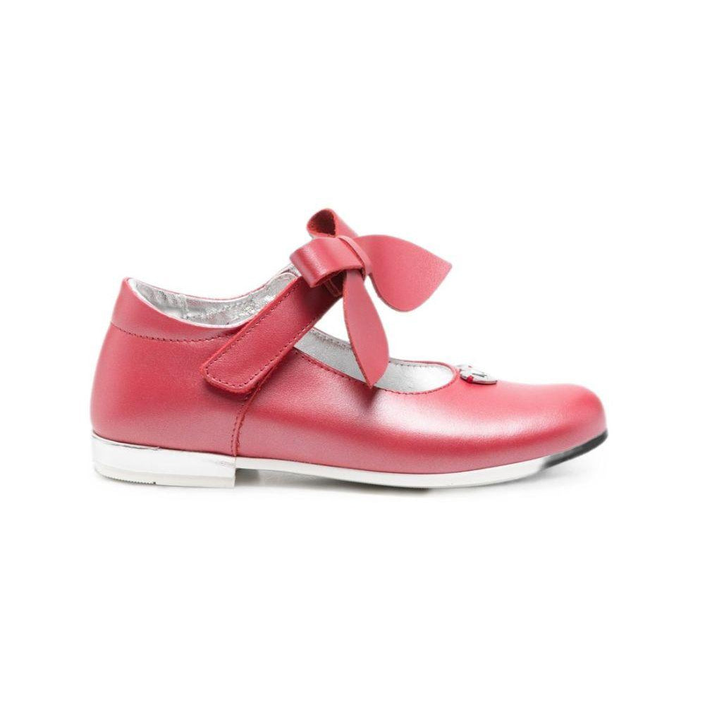 Ballerine per bambina Monnalisa Kids rosse con applicazione fiocco sul davanti 83H000 8777 0043 MONNALISA KIDS