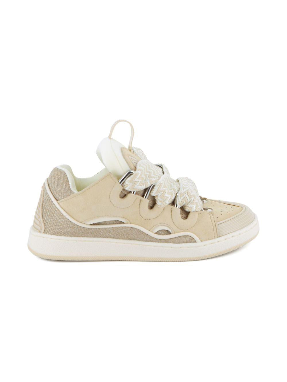 Sneakers per bambina Lanvin beige in pizzo N30329 P82 LANVIN KIDS
