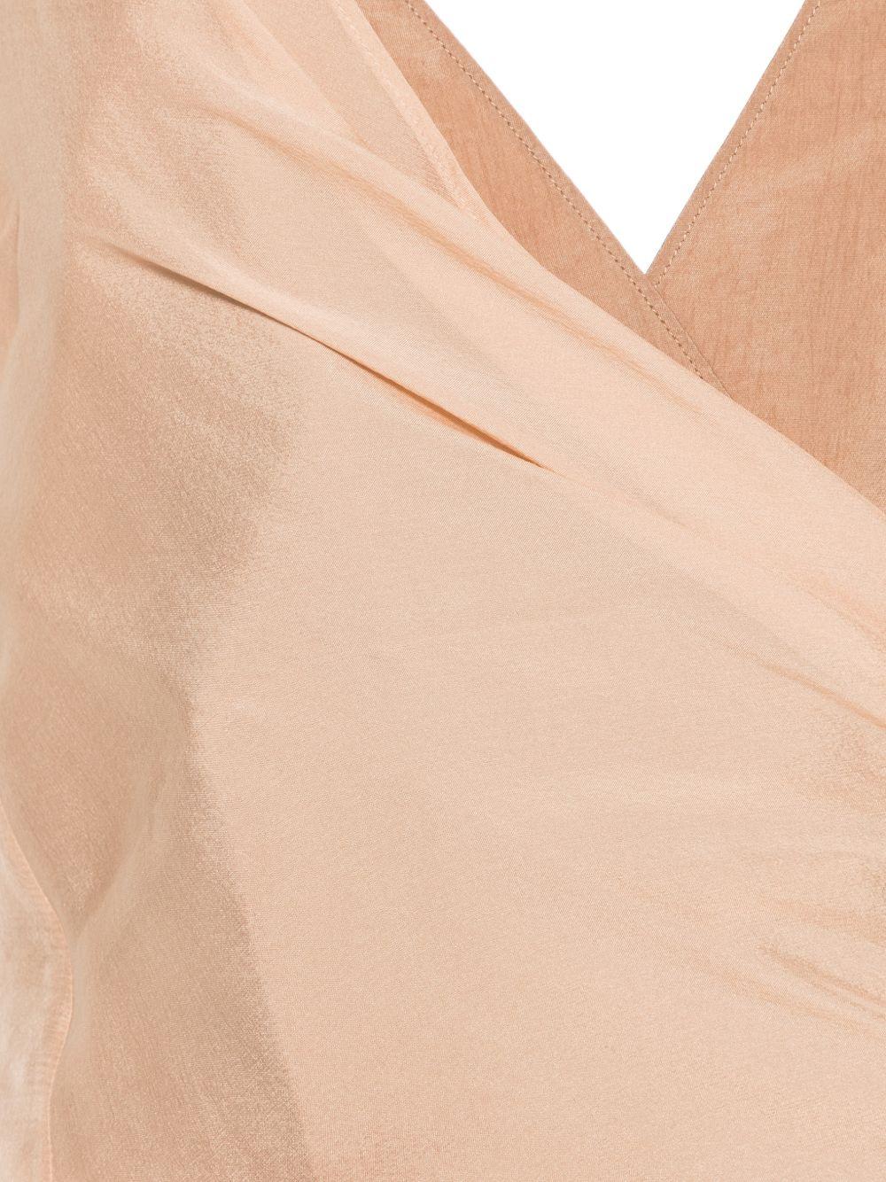 Top per donna Alysi beige con scollo a V 116298 P6215 PELLE ALYSI