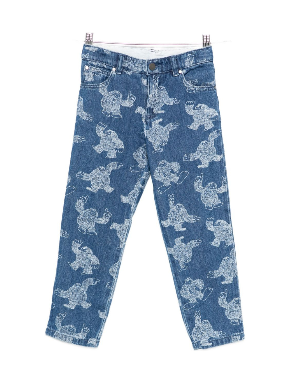 Jeans per bambino Stella McCartney Kids in denim con ricamo all-over TX6P90 Z3174 664BC STELLA McCARTNEY KIDS
