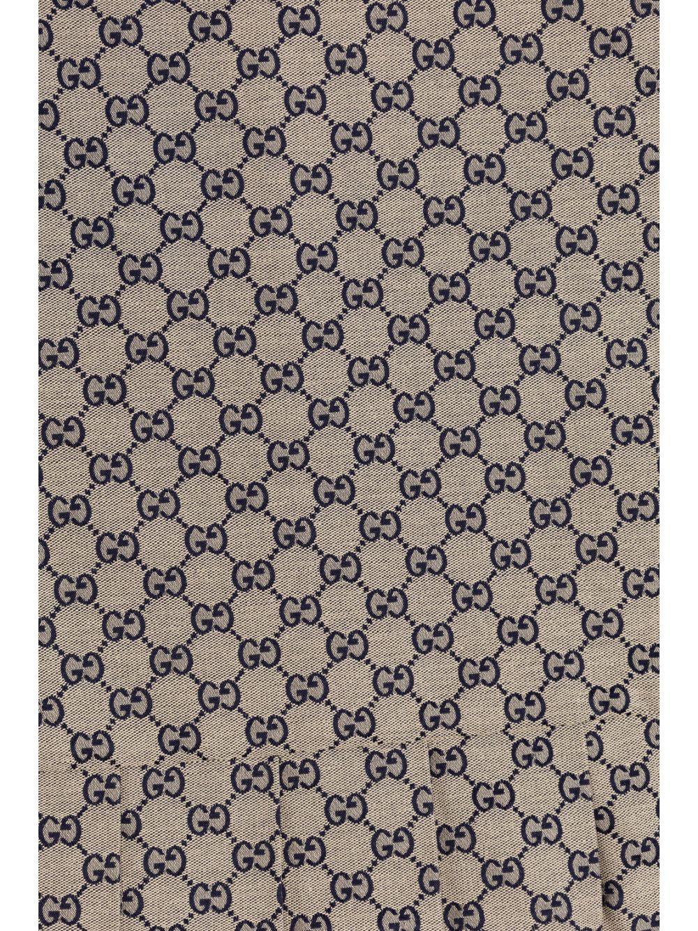 Abito per bambina Gucci Kids beige con stampa logo all-over 798380XWA2M 9118 GUCCI KIDS
