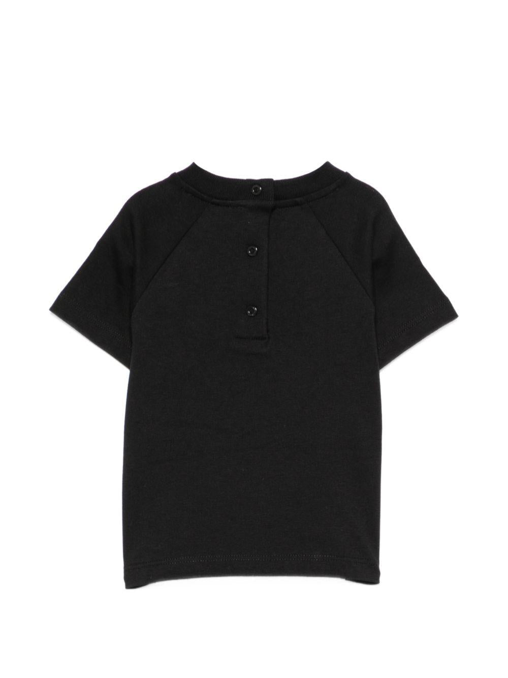 T-shirt per neonato Balmain Kids nera con scritta sul davanti BZ8301 Z3672 930BC BALMAIN KIDS