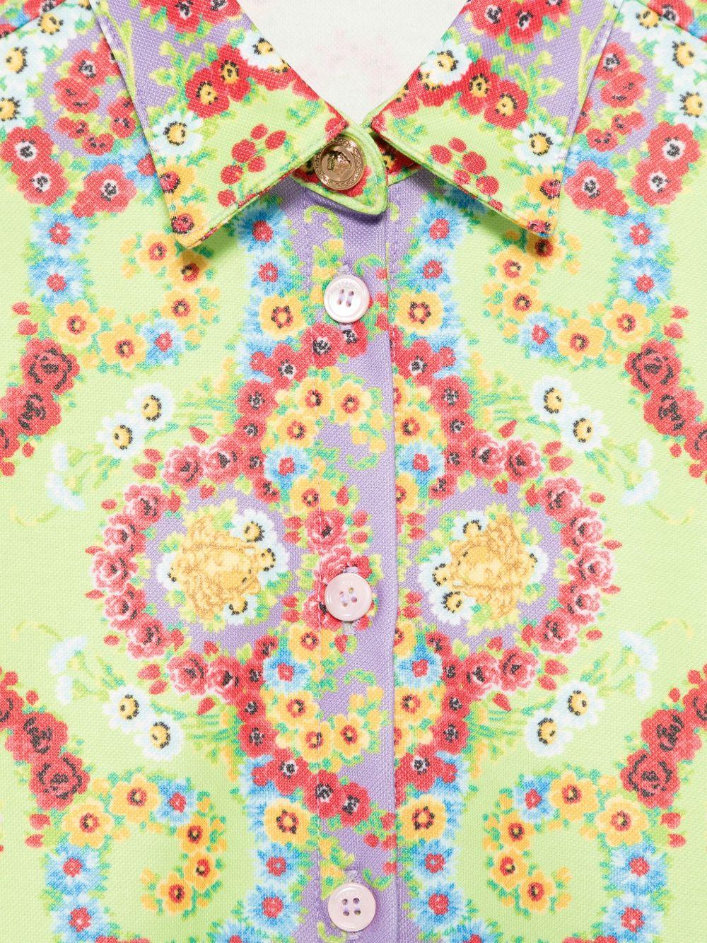 Camicia per bambina Versace Kids multicolore con testa di Medusa 10181691A13148 5PC00 VERSACE KIDS