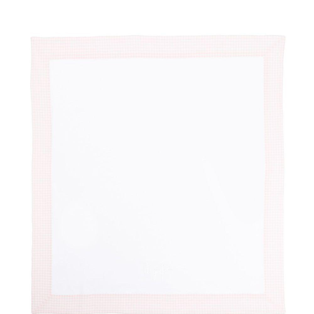 Coperta per neonata Il Gufo bianco con bordo a quadri P25OG060MF001 0132 IL GUFO KIDS