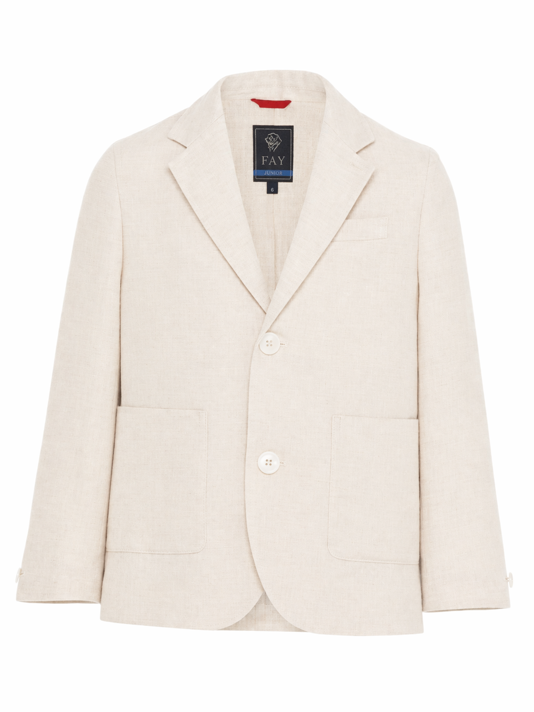 Giacca per bambino Fay Kids bianca con revers classici FY2Q34 I0318 109 FAY KIDS