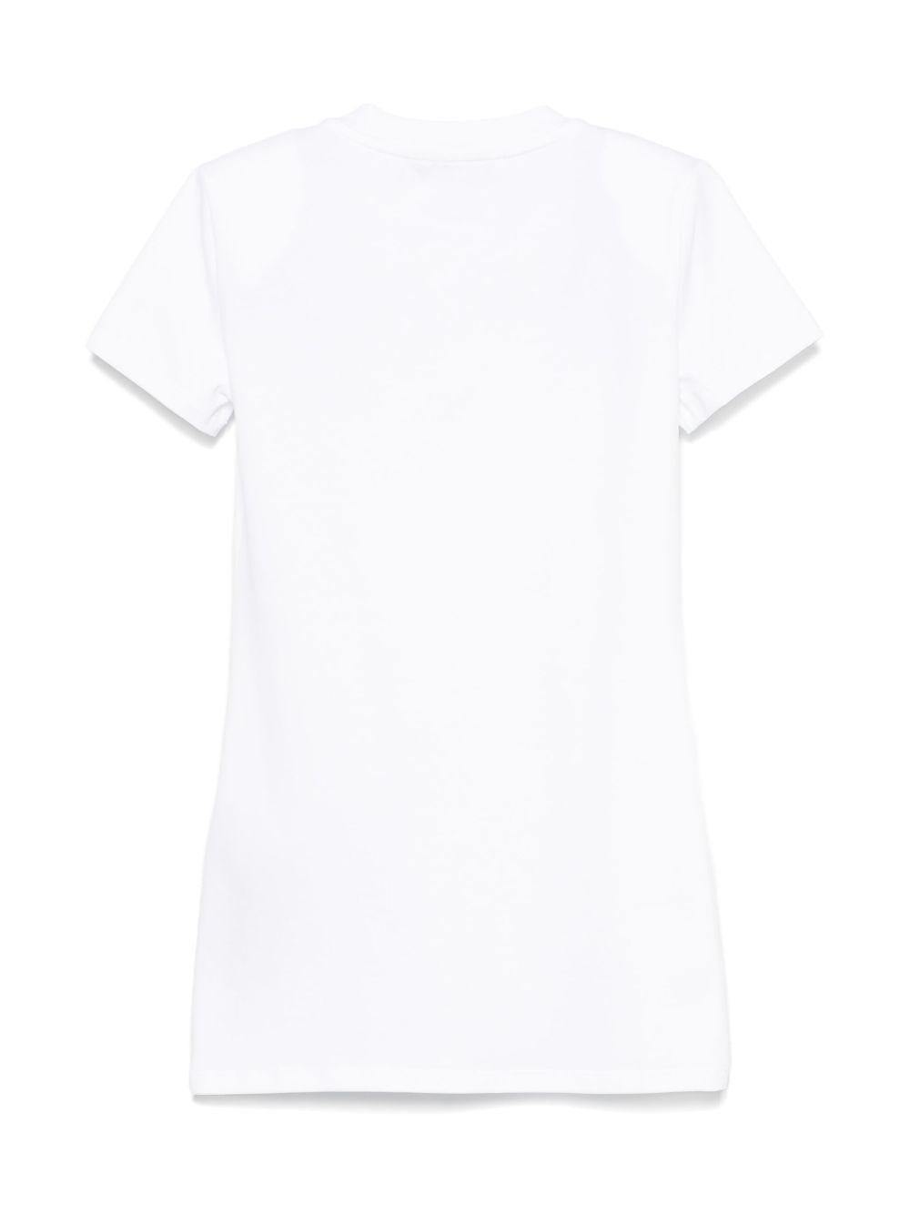 Abito modello t-shirt per bambina Balmain Kids bianco con decorazione logo BW1C01 Z2389 100NE BALMAIN KIDS