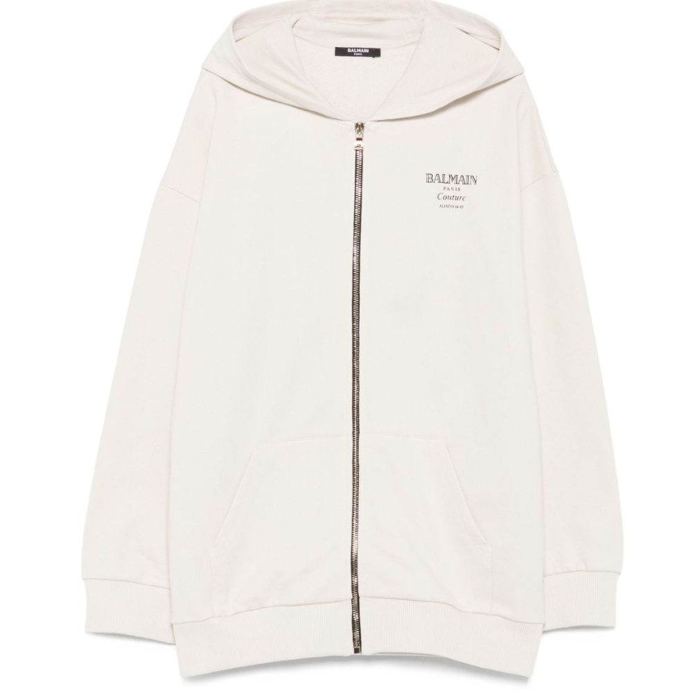 Felpa per bambino Balmain Kids beige con chiusura con zip BX4P50 Z3183 107NE BALMAIN KIDS