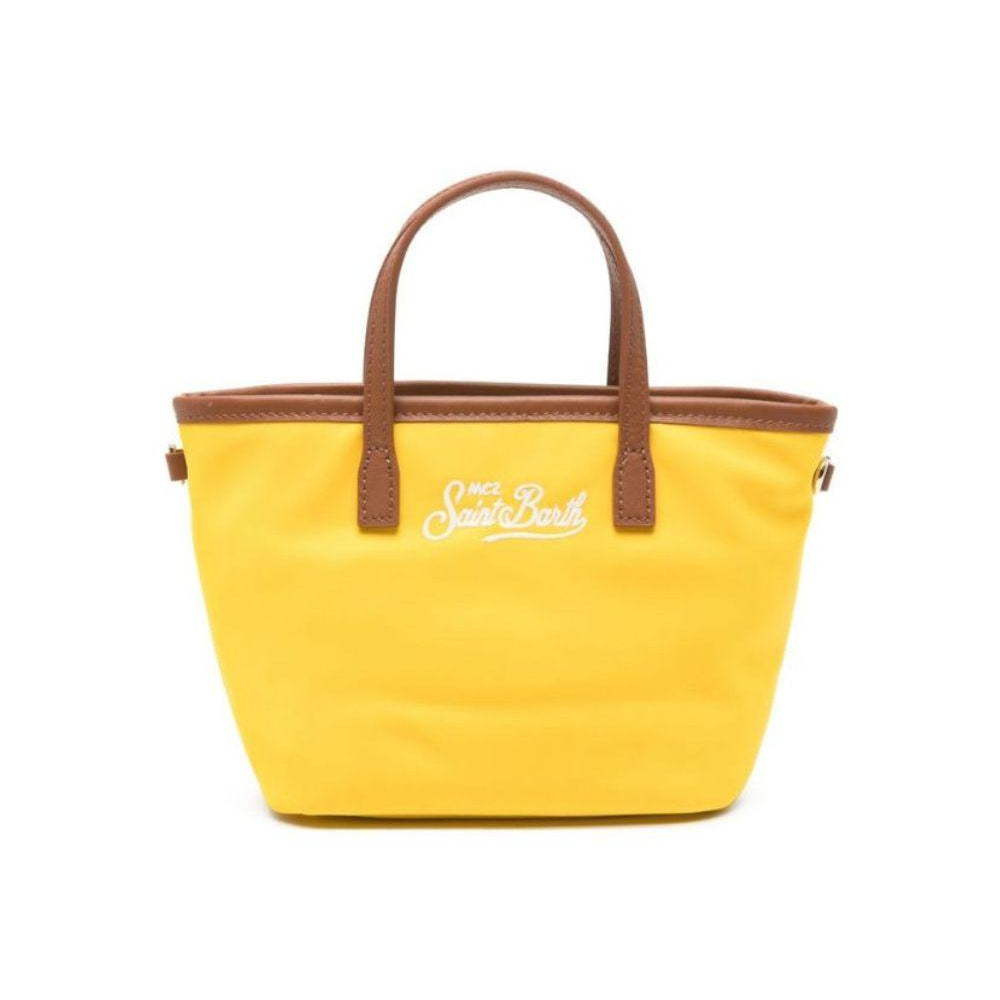 Borsa tote City mini MC2 Saint Barth giallo con mani in pelle CB0005 01824L MC2 ST. BARTH KIDS