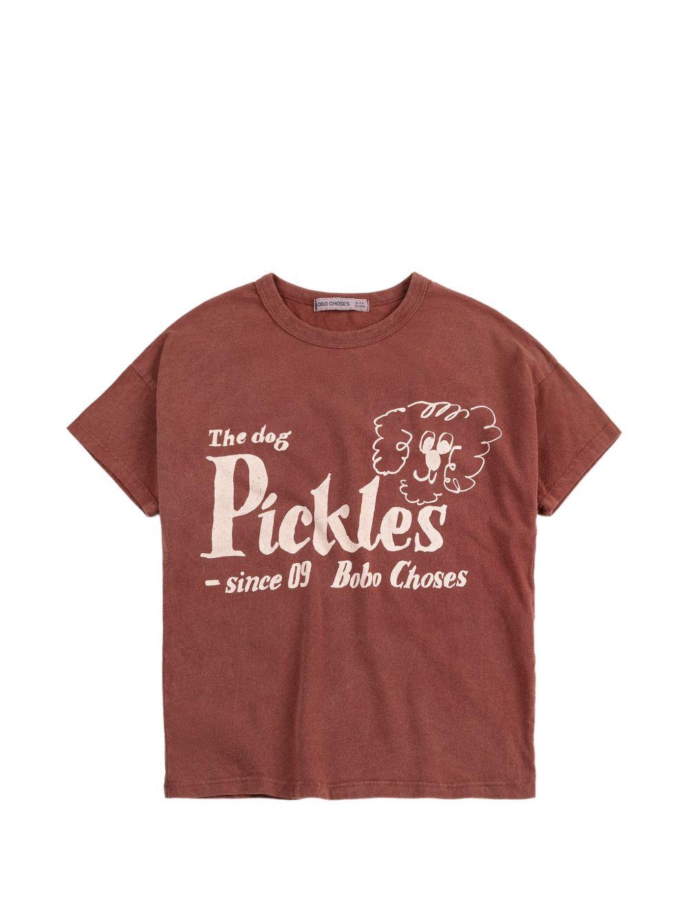 T-shirt per bambino Bobo Choses marrone con stampa grafica Mr. Pickles B126AC005 211 BOBO CHOSES KIDS