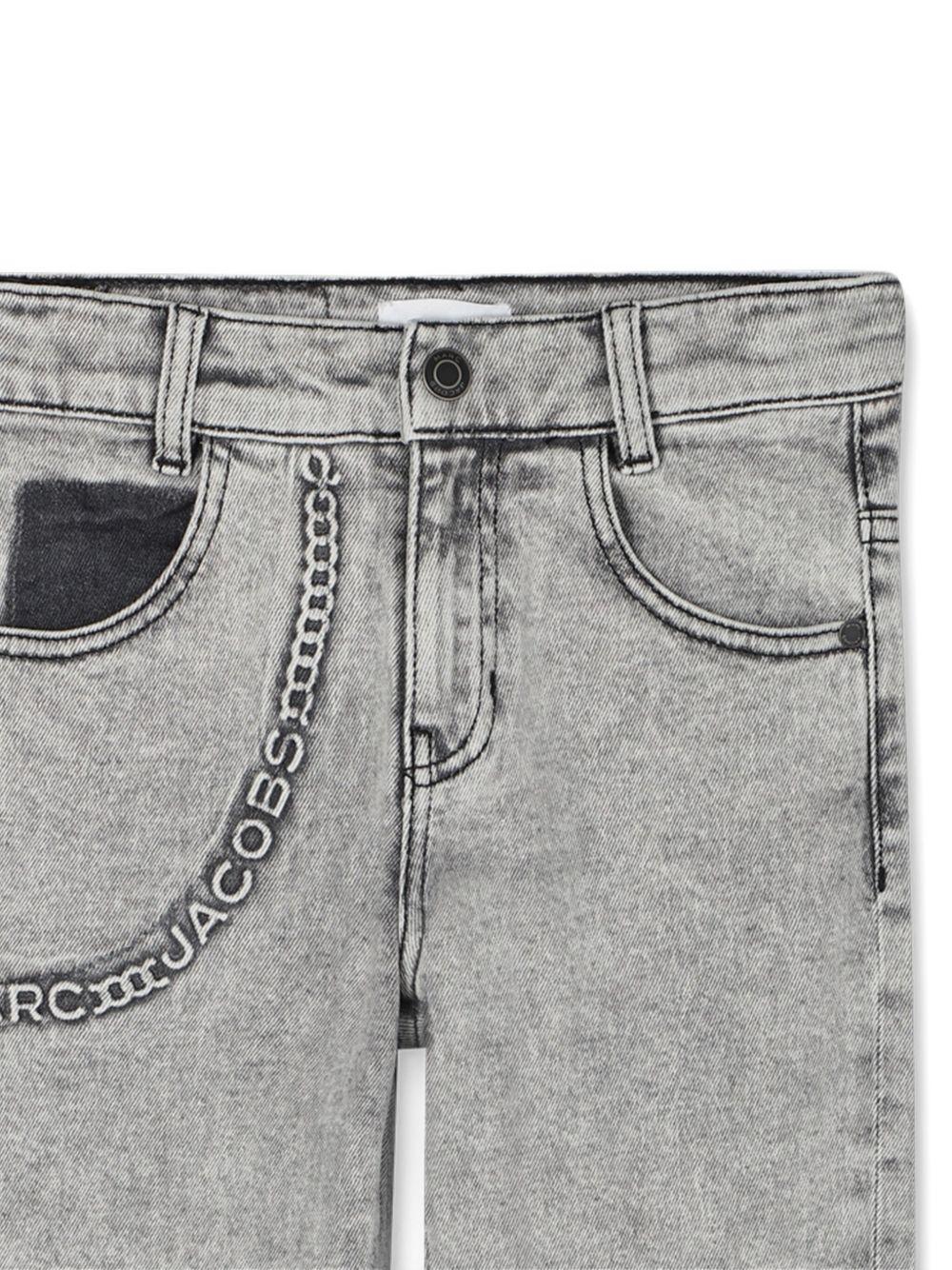 Jeans per bambino Marc Jacobs Kids grigi con stampa logo W60646 09B THE MARC JACOBS KIDS