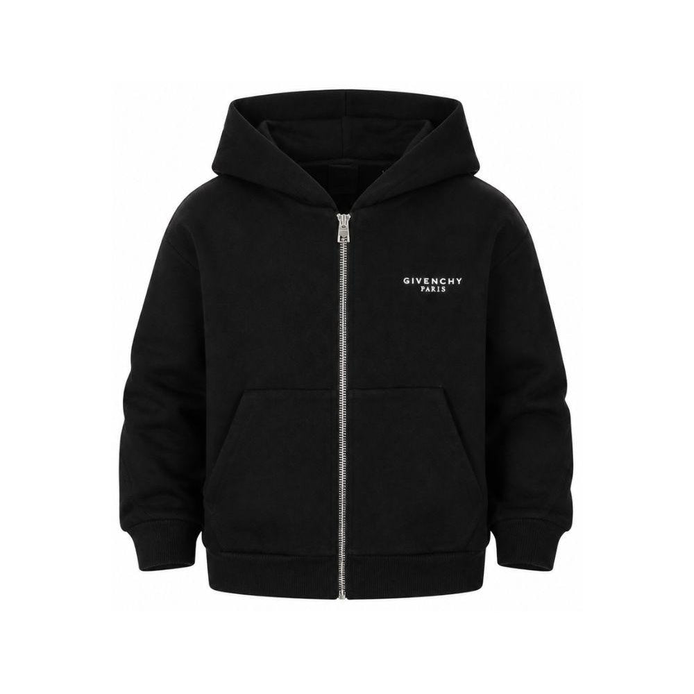 Felpa per bambino Givenchy Kids nera con stampa logo sul davanti H31285 09B GIVENCHY KIDS
