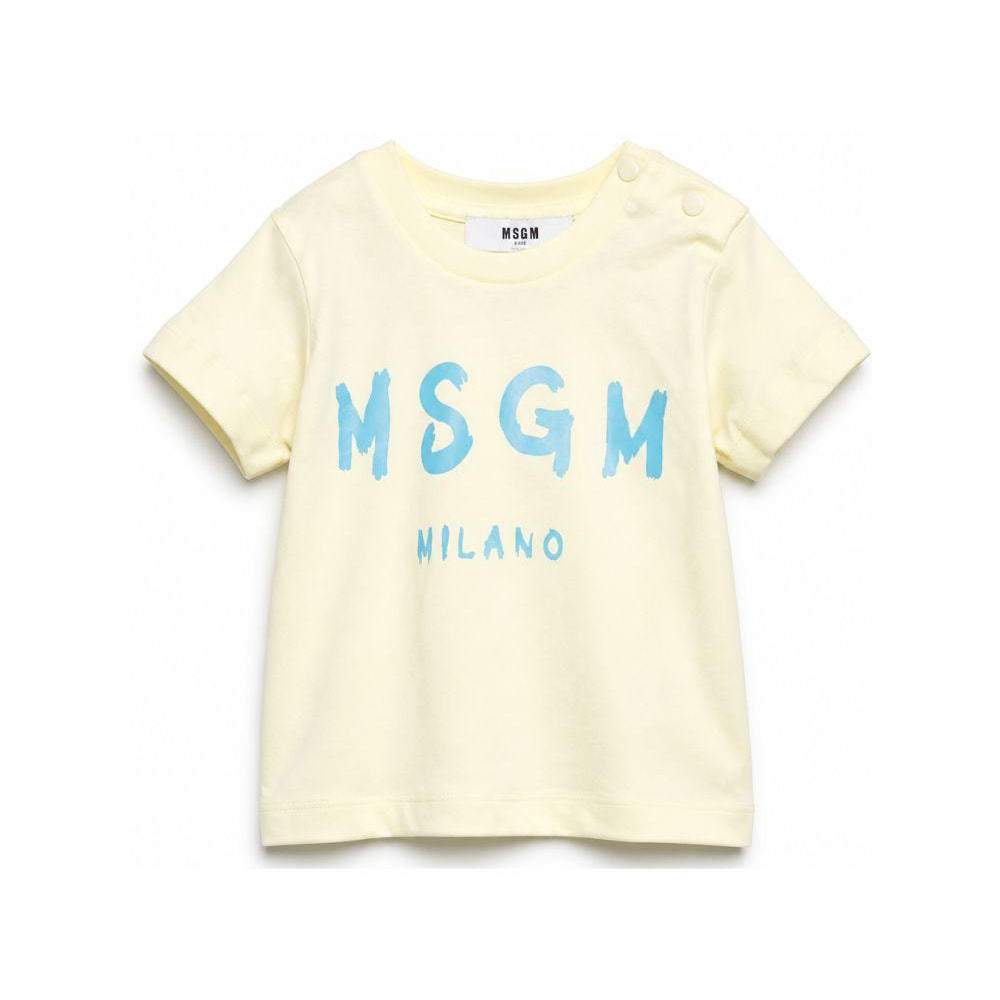 T-shirt per neonati MSGM Kids gialla con stampa grafica logo S6MSUNTH266 MS075 MSGM KIDS