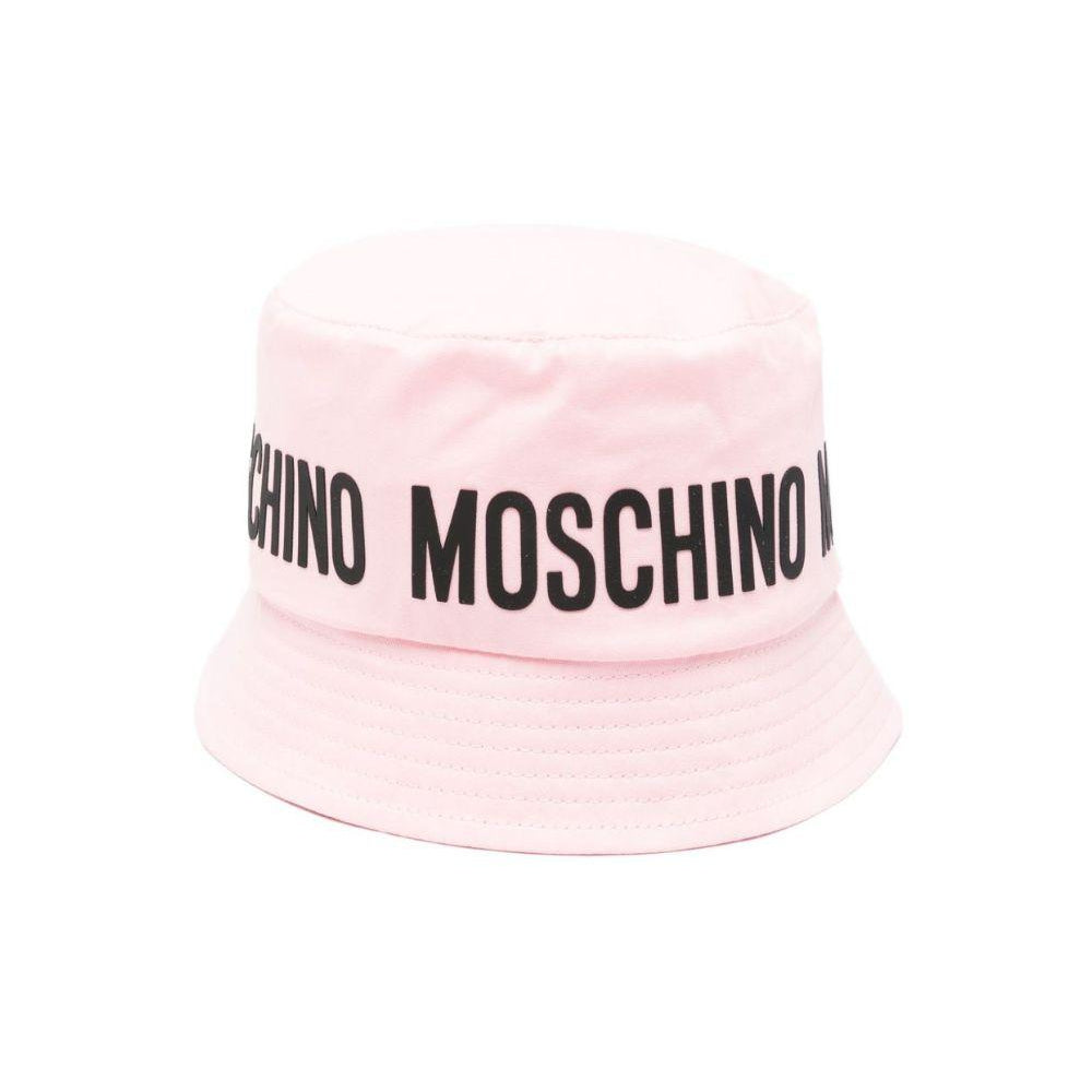Cappello bucket per bambina Moschino Kids rosa con stampa logoc HUY003LOA00 50209 MOSCHINO KIDS