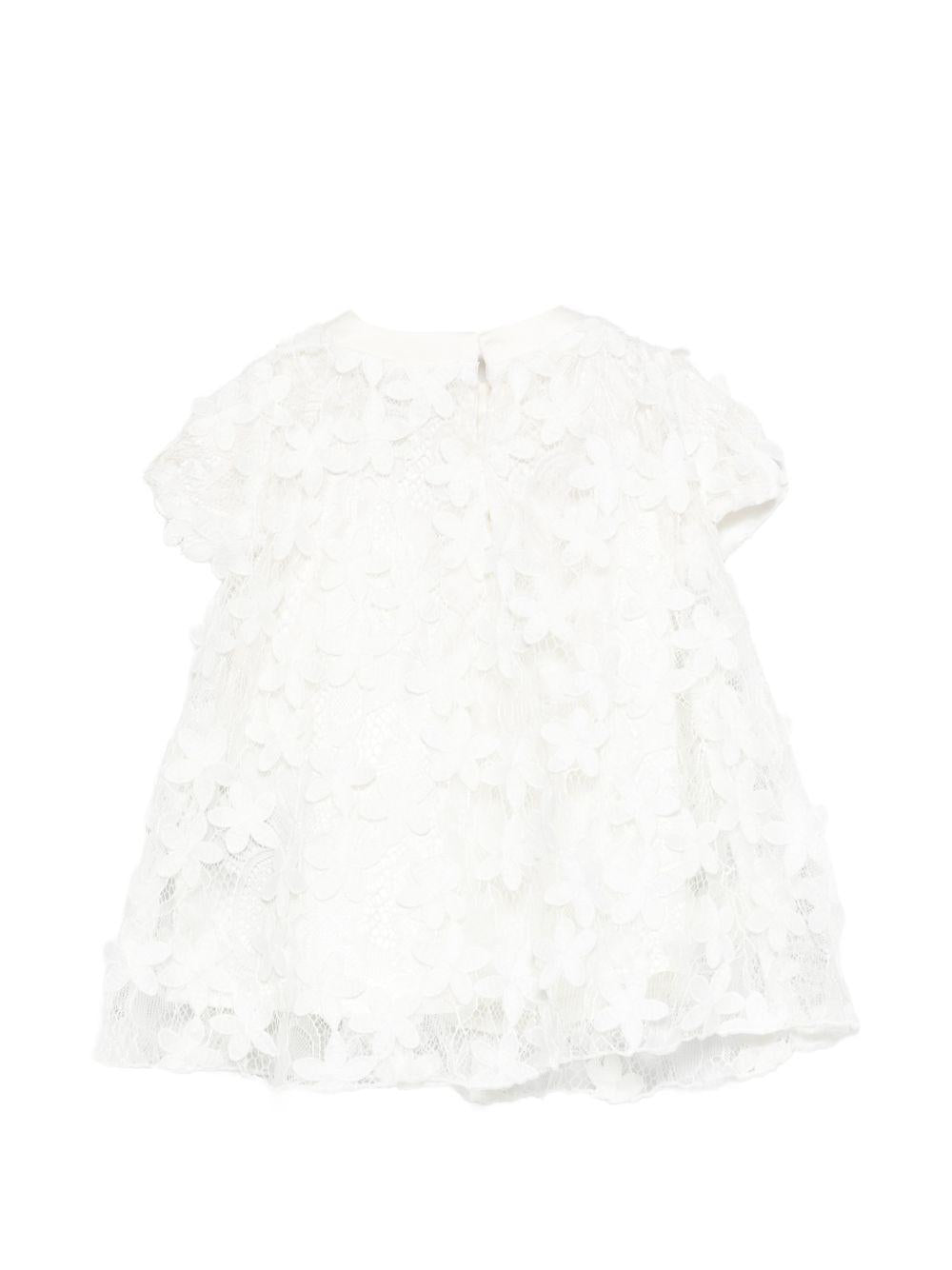 Abito per neonata Balmain Kids bianco a fiori BY1181 U0263 100 BALMAIN KIDS