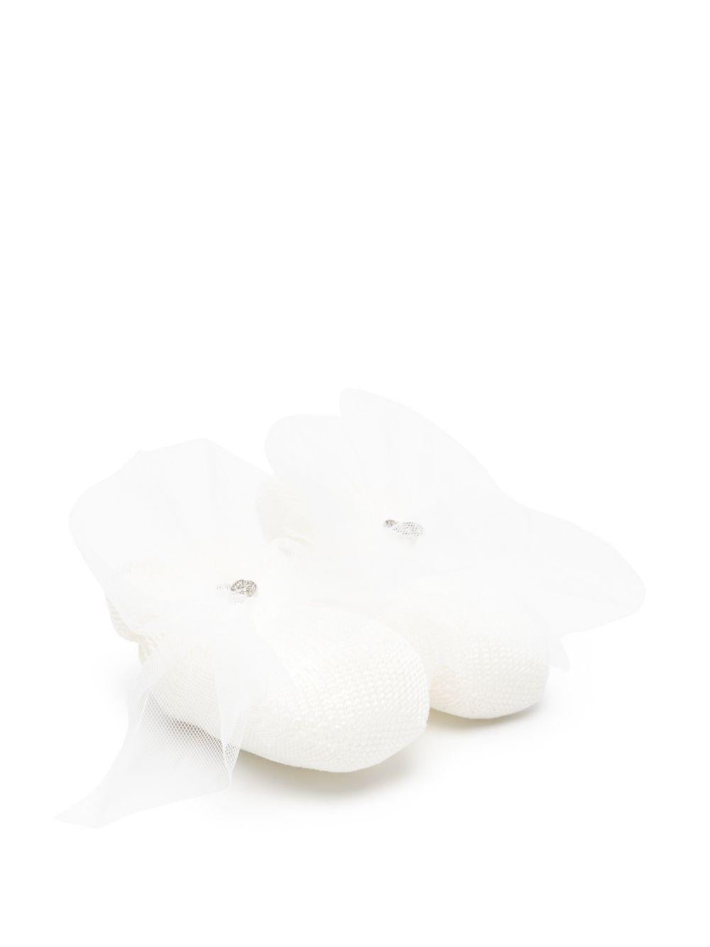 Scarpe primi passi per neonata Monnalisa bianco con fiocco 35G004 7049 0001 MONNALISA KIDS