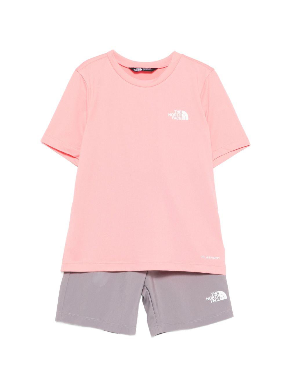 Completo per bambina The North Face Kids rosa con dettaglio logo NF0A8FYS MAO1 THE NORTH FACE KIDS