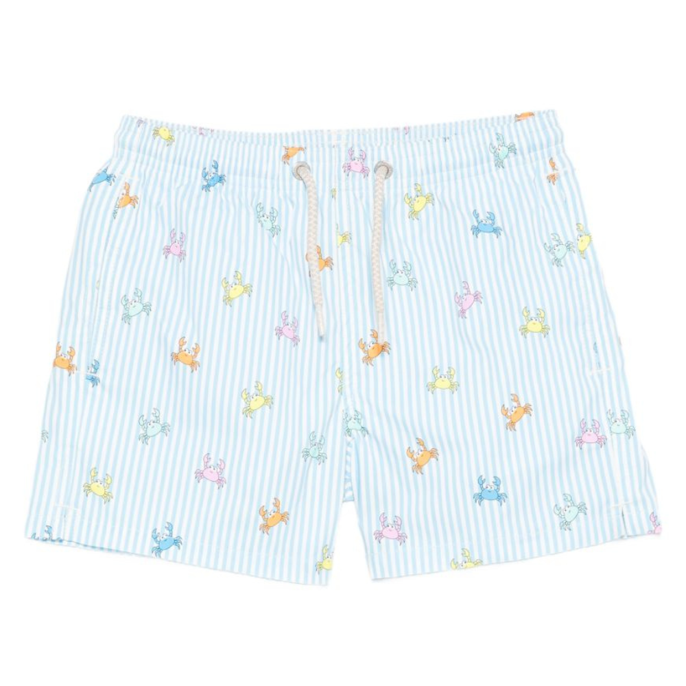 Costume per bambino MC2 Saint Barth Kids azzurro con stampa granchi all-over JEA0022 01081L MC2 ST. BARTH KIDS