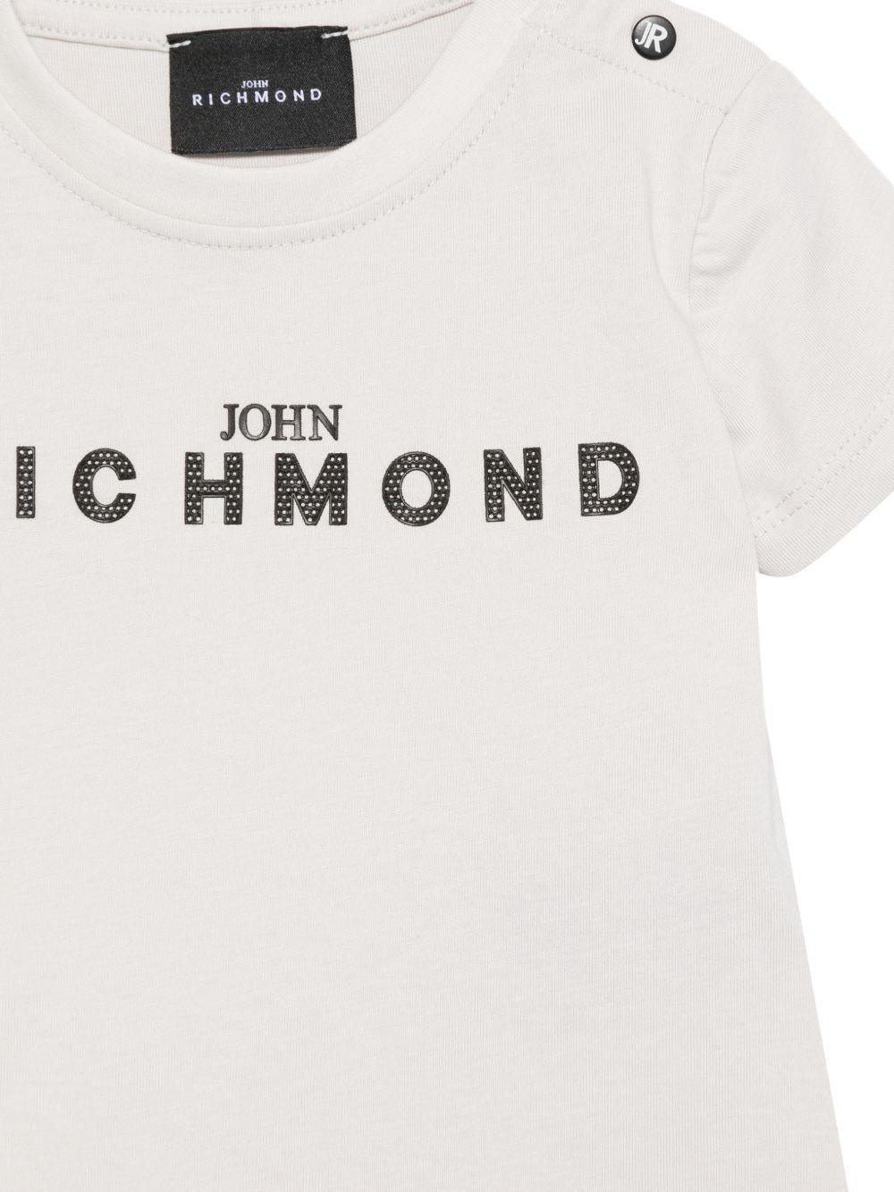 T-shirt per neonato John Richmond Junior grigia con dettaglio logo RIP26002TS BLUE VAPOR JOHN RICHMOND KIDS