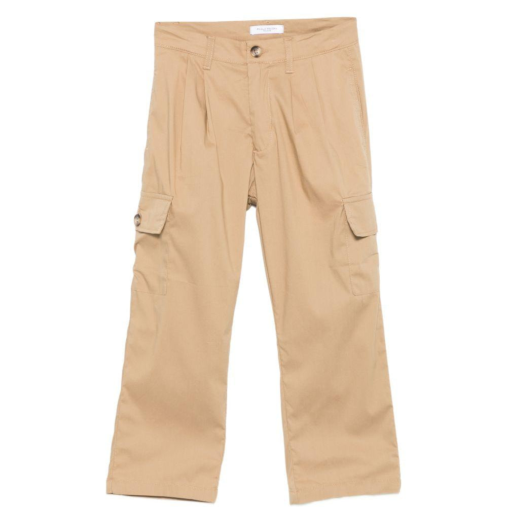 Pantaloni cargo per bambino Paolo Pecora Kids beige con tasche abbottonate PP4316 BEIGE PAOLO PECORA KIDS