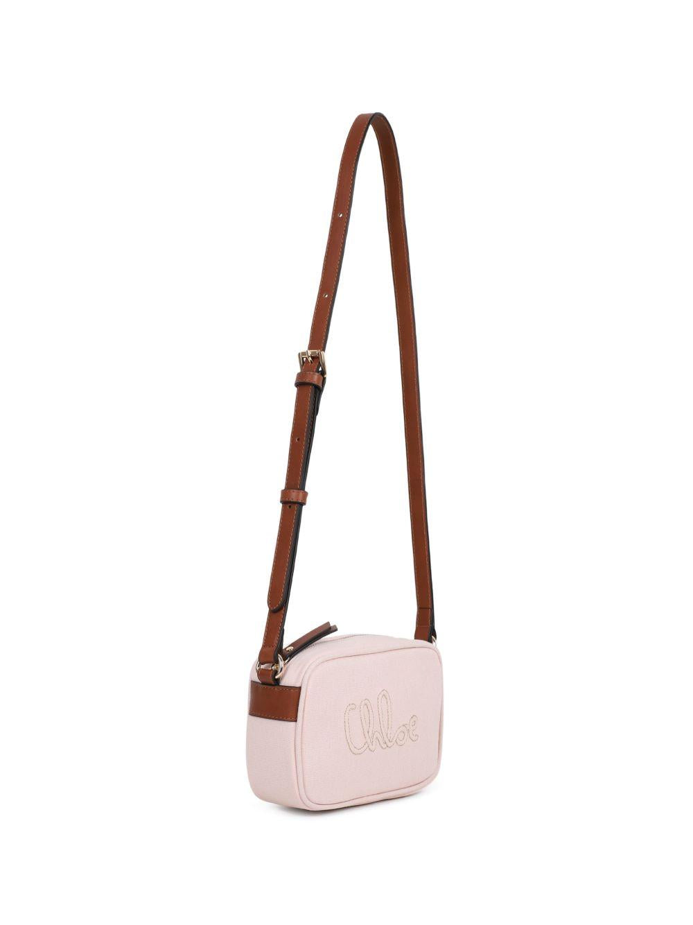 Borsa a spalla per bambina Chloé Kids rosa con ricamo C20876 46J CHLOE' KIDS