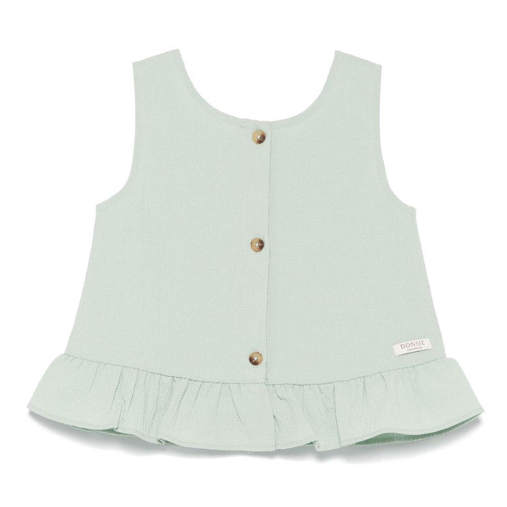 Top per neonata Donsje Francise verde con orlo increspato 3036300 00015 DONSJE