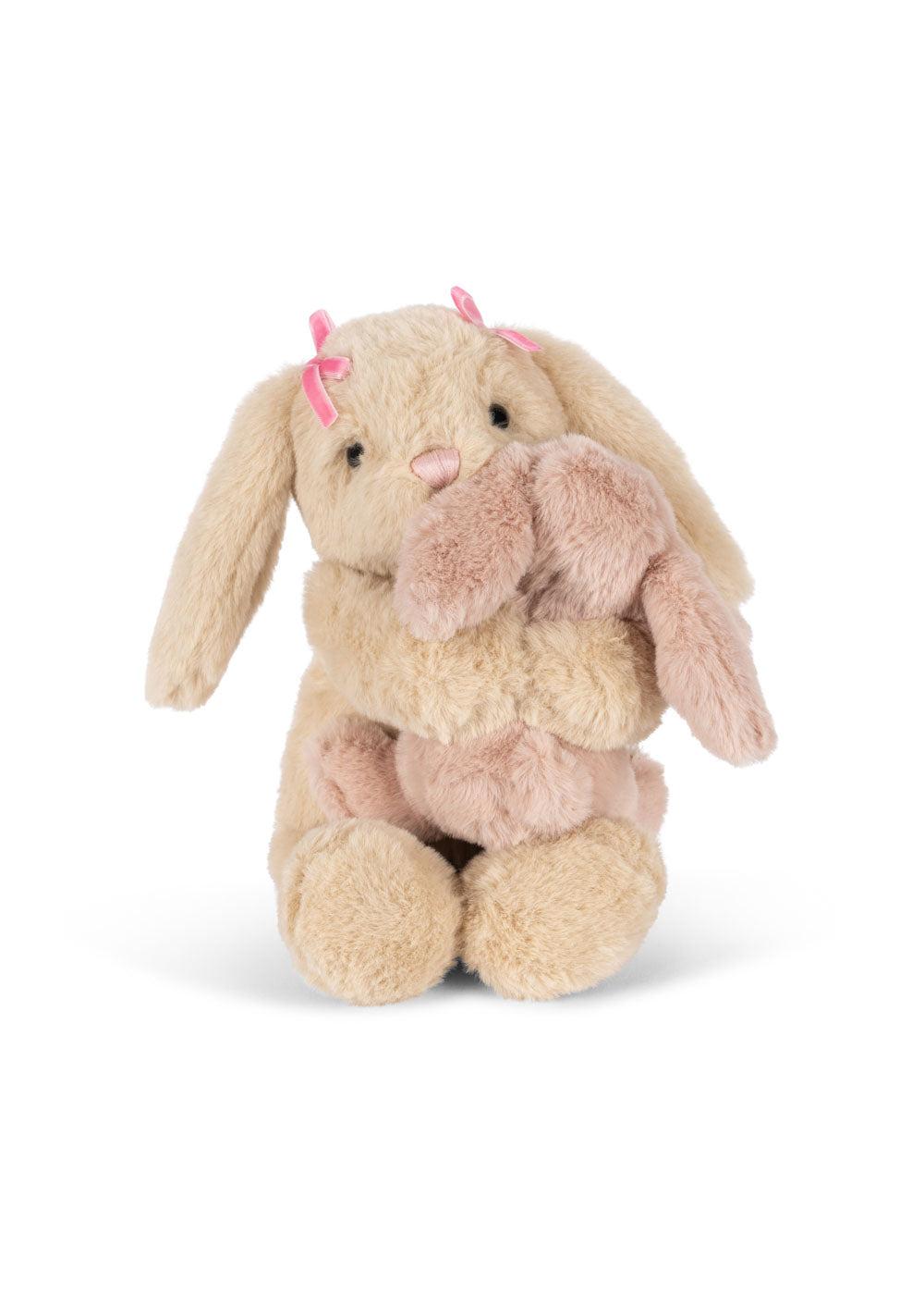 Peluche bunny per bambina Konges Slojd beige con coniglietti che si abbracciano KS105291 BUNNY KONGES SLOJD KIDS