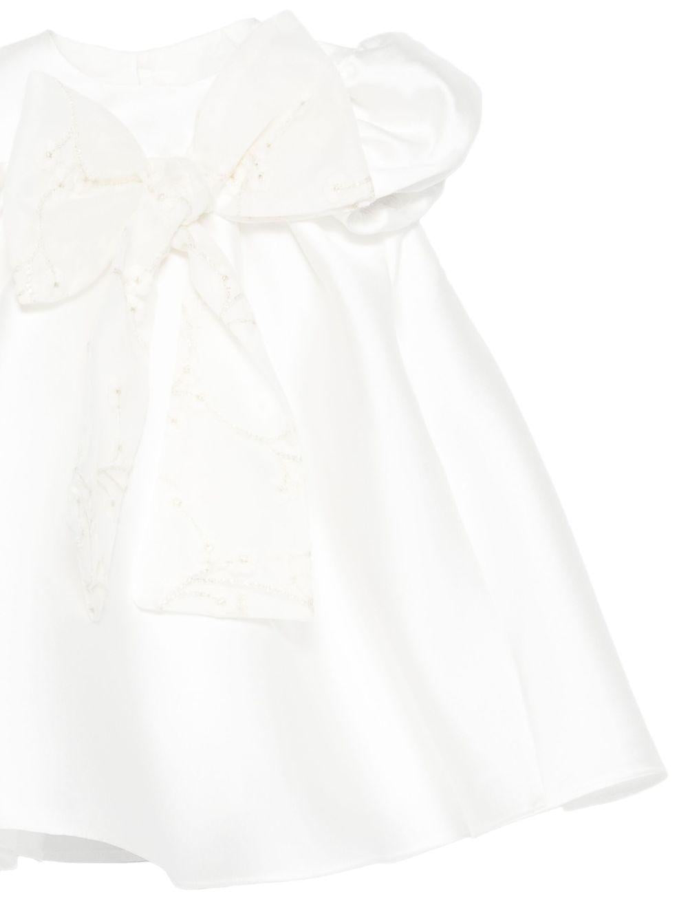 Abito per neonata La Stupenderia bianco con gonna a trapezio 1CCAB26 S60X28 LA STUPENDERIA