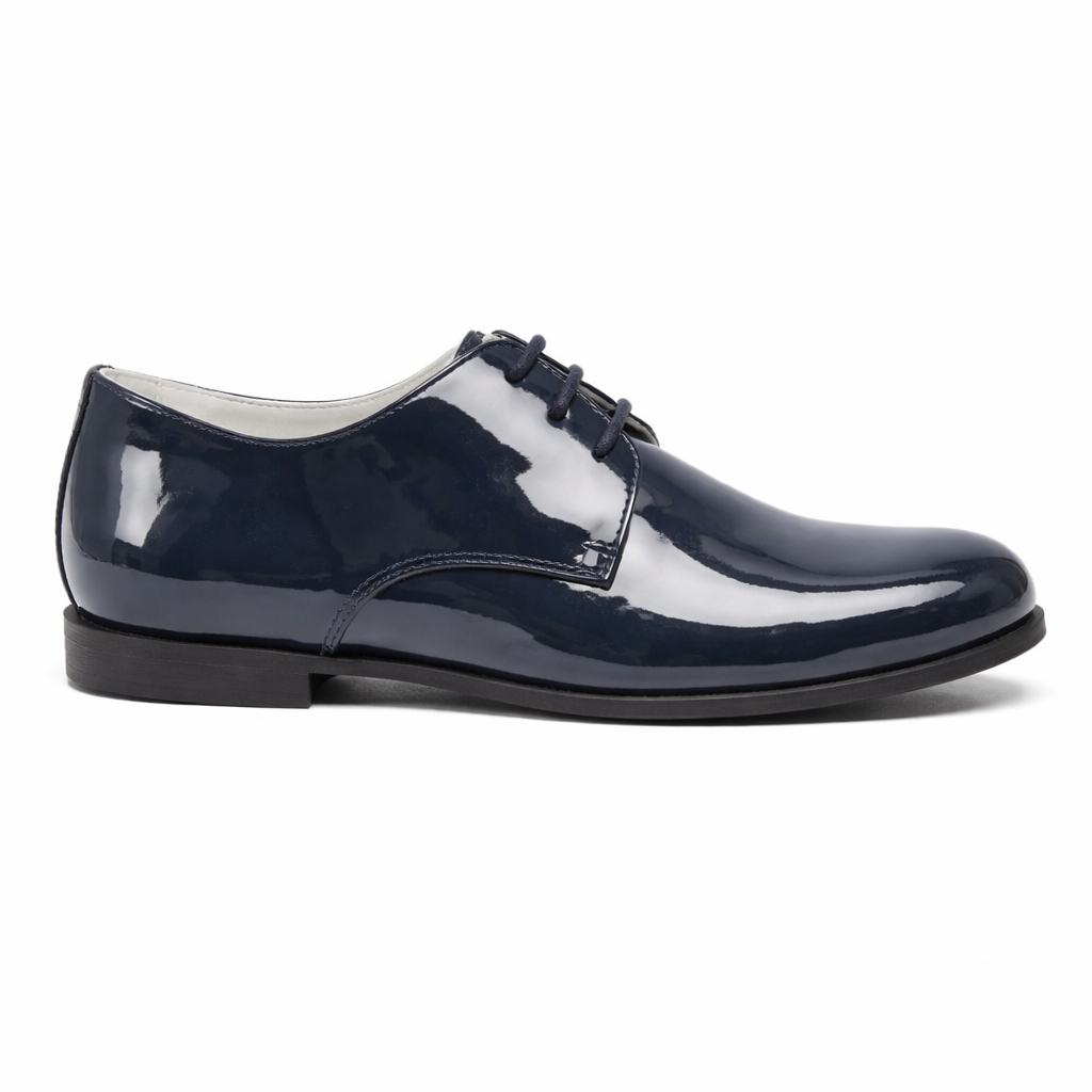 Scarpe stringate per bambino Colorichiari blu con finitura verniciata MJ958497 4231 60 COLORICHIARI KIDS