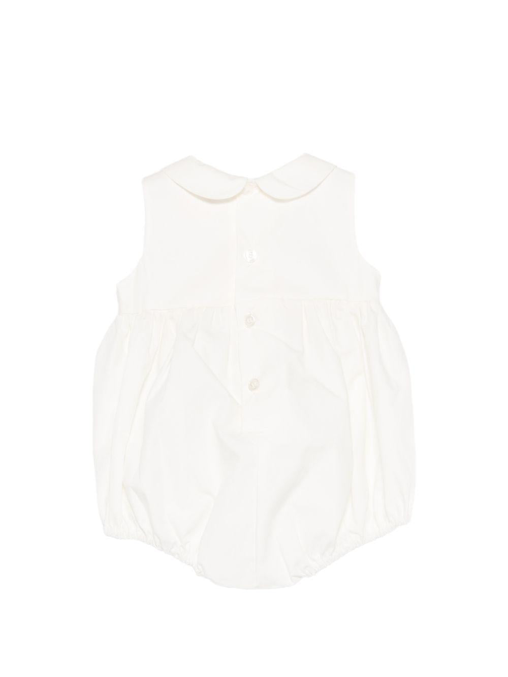 Tutina per neonata Elisabetta Franchi La mia Bambina bianca con colletto Peter Pan ENPG0540CA235 0285 ElISABETTA FRANCHI