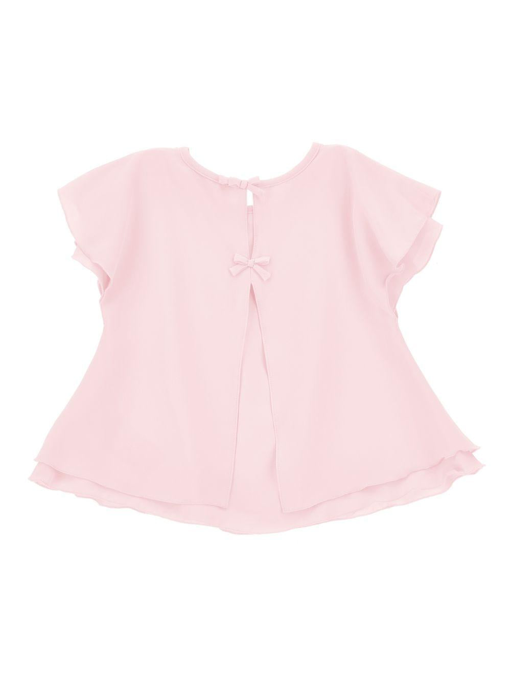 Blusa per bambina Monnalisa rosa con dettaglio fiocco posteriore 17G303 7113 0090 MONNALISA KIDS