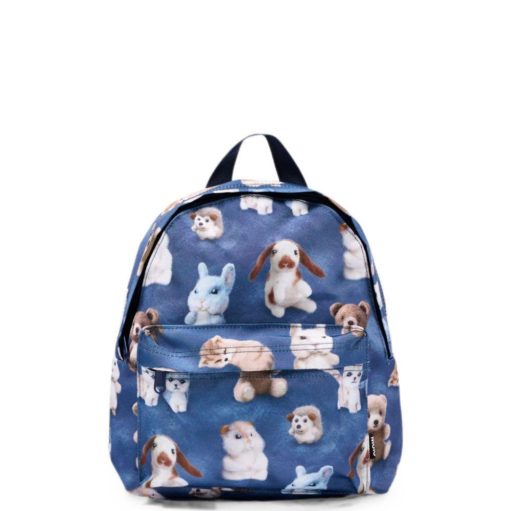 Zaino per bambini Molo Kids blu con stampa animaletti 7W26V204 5936 MOLO KIDS