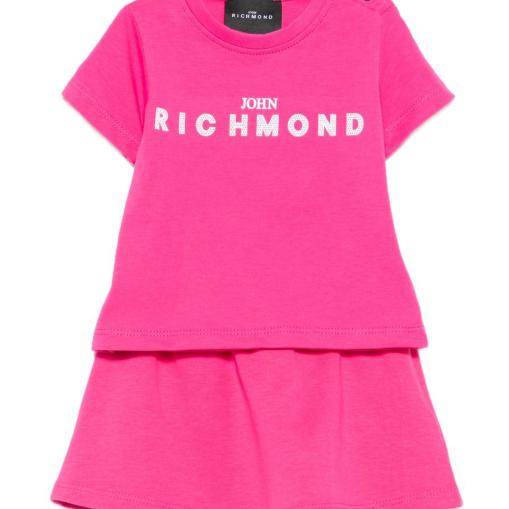 Abito per neonata John Richmond fucsia con dettaglio logo RIP26043CJ FUCHSIA PURPLE JOHN RICHMOND KIDS