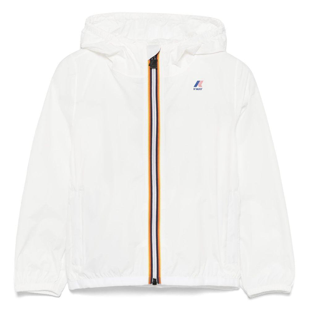 Giacca per bambini K Way Kids Le Vrai bianco con cappuccio ampio K61336W 001 K-WAY KIDS