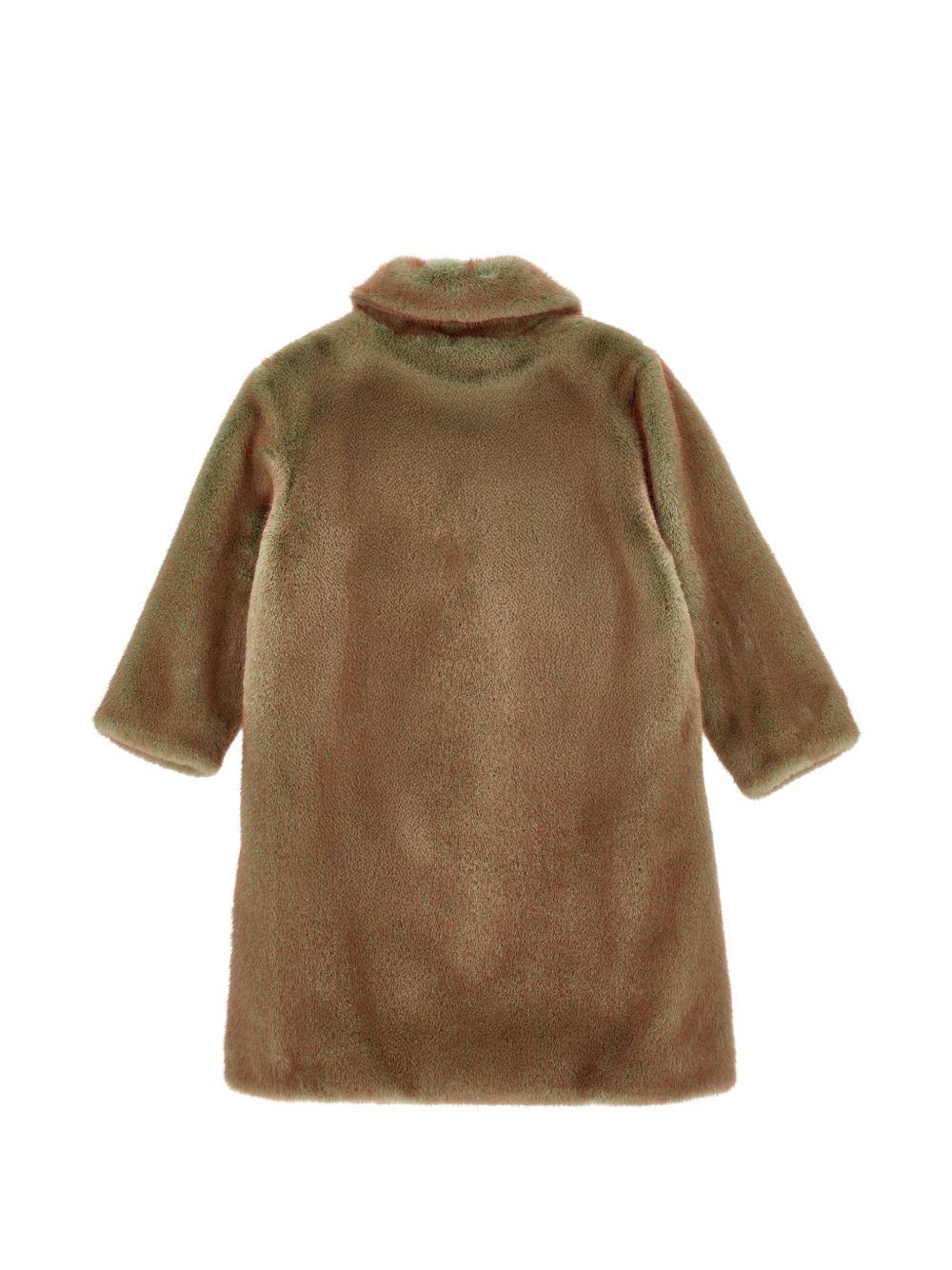 Cappotto per bambina Monnalisa Kids marrone con colletto 17H109 8034 0024 MONNALISA KIDS
