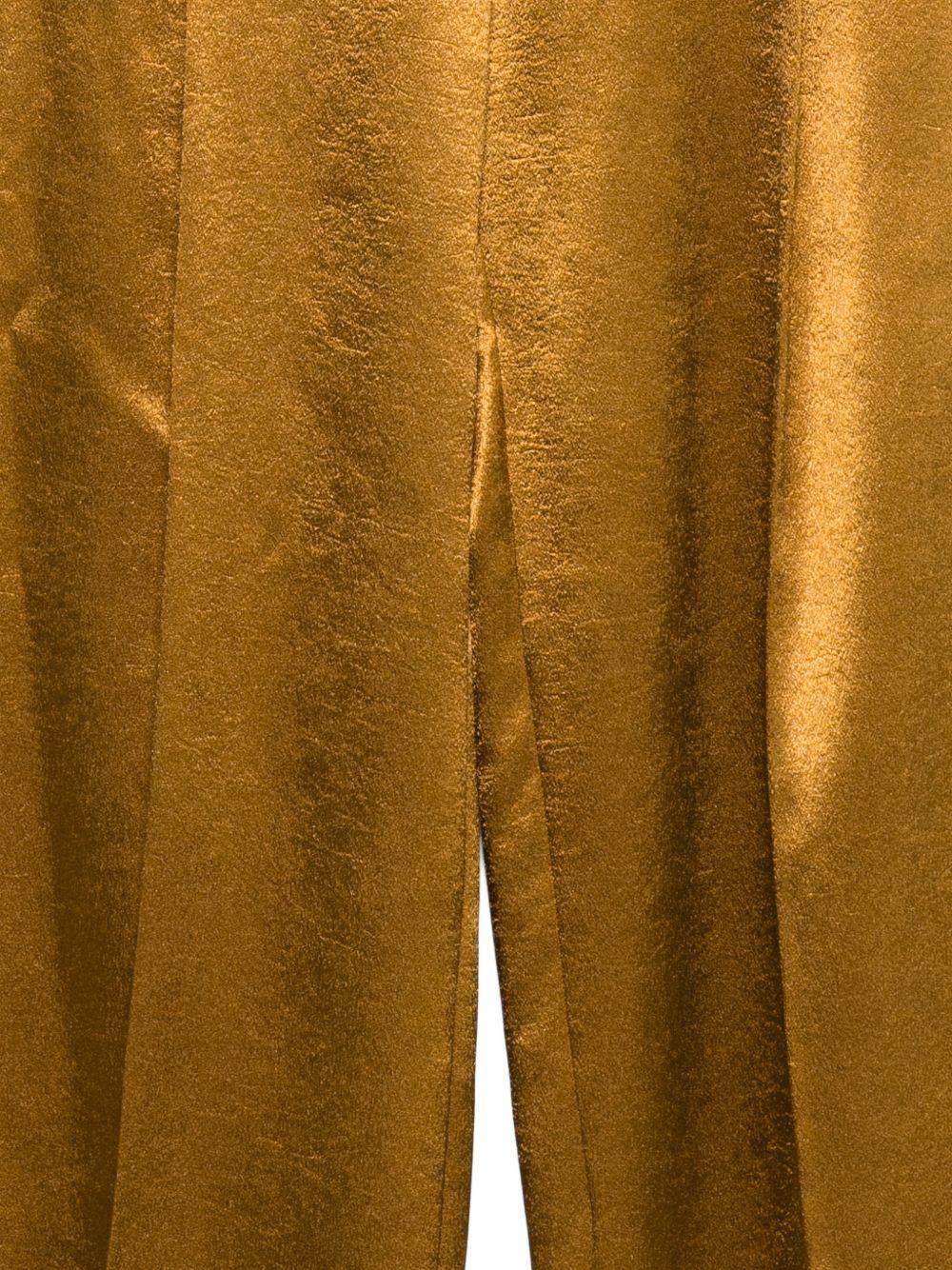 Pantaloni per donna Alyisi color oro a gamba dritta 116137 P6061 OLIO ALYSI
