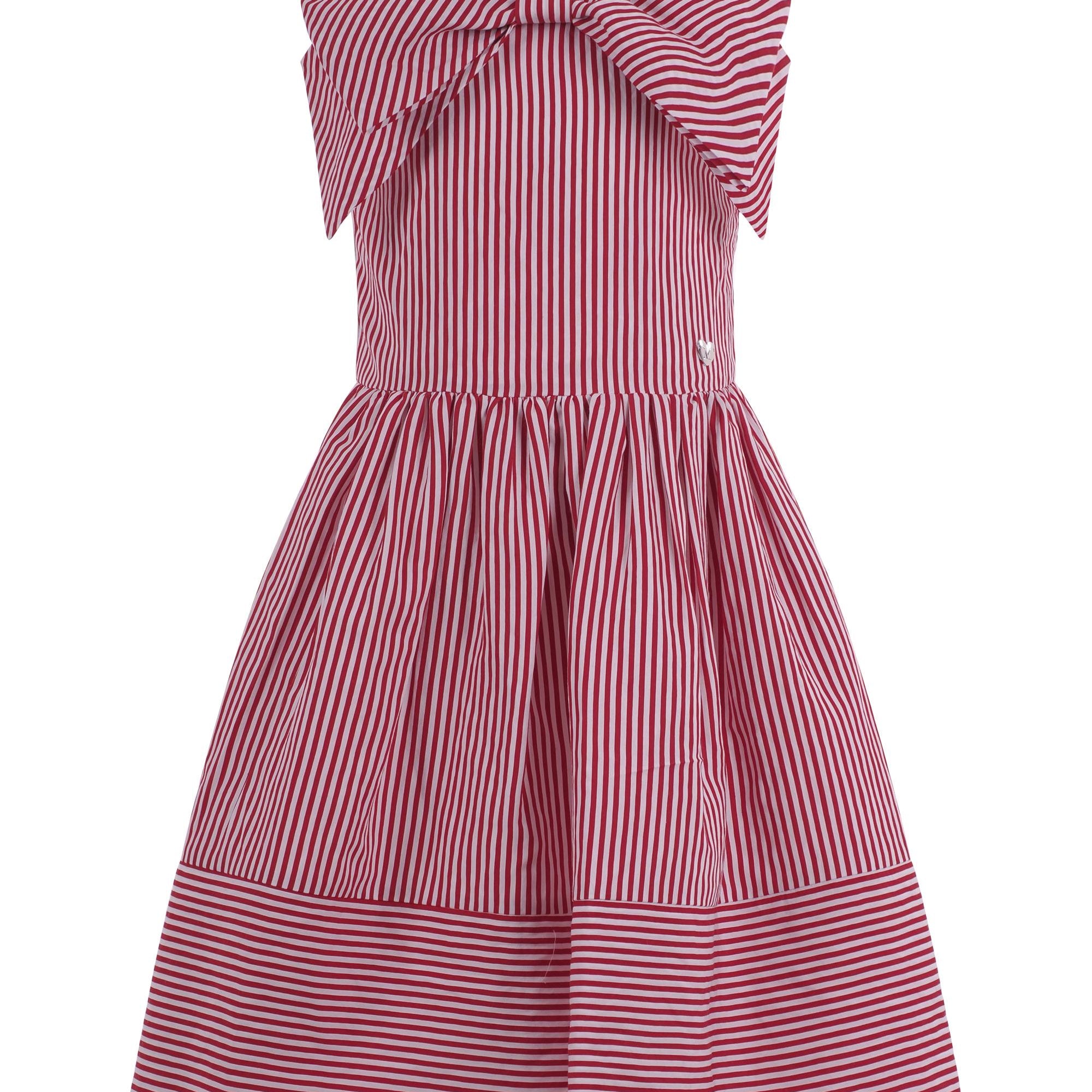 Abito per bambina Monnalisa rosso con fiocco 11G914 7315 9944 MONNALISA KIDS